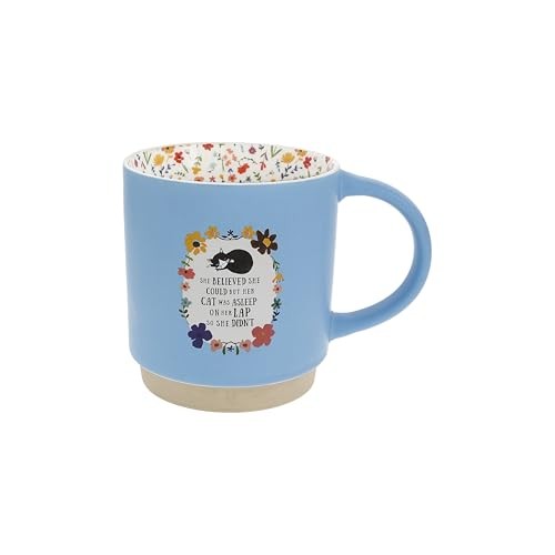 Pavilion Gift Company Cat Asleep – 18oz Coffee Tea Mug for Cat Lovers