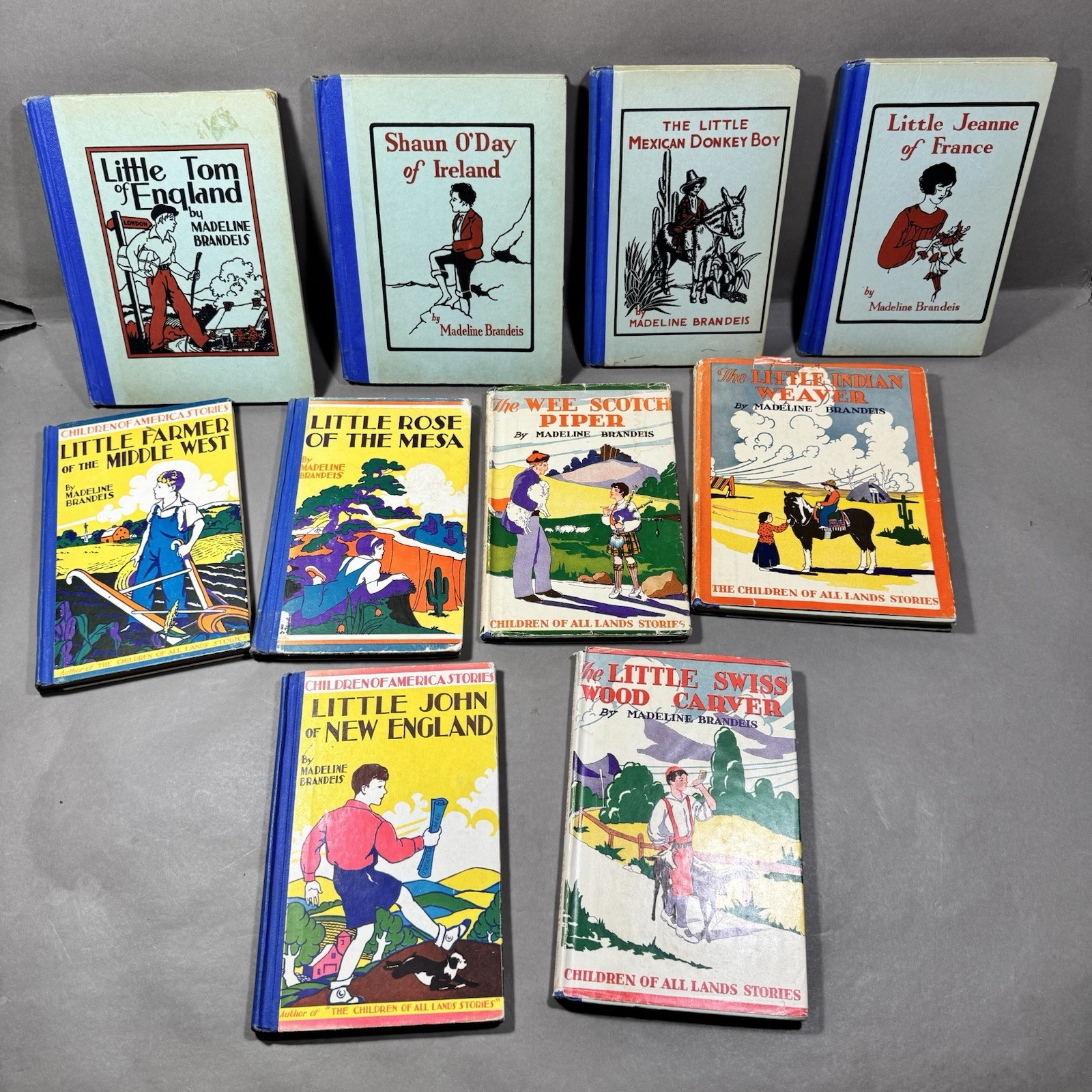 Lot of 10 Madeline Brandeis Children of All Lands & America Stories Books