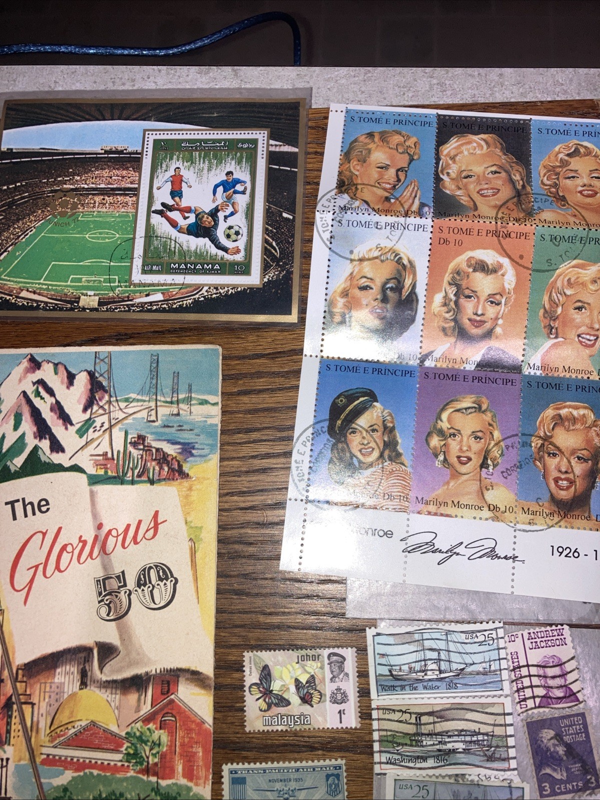 Junk Drawer Lot Trinkets Stamps Brass Coca Cola Marbles Cap Gun Collectibles #1