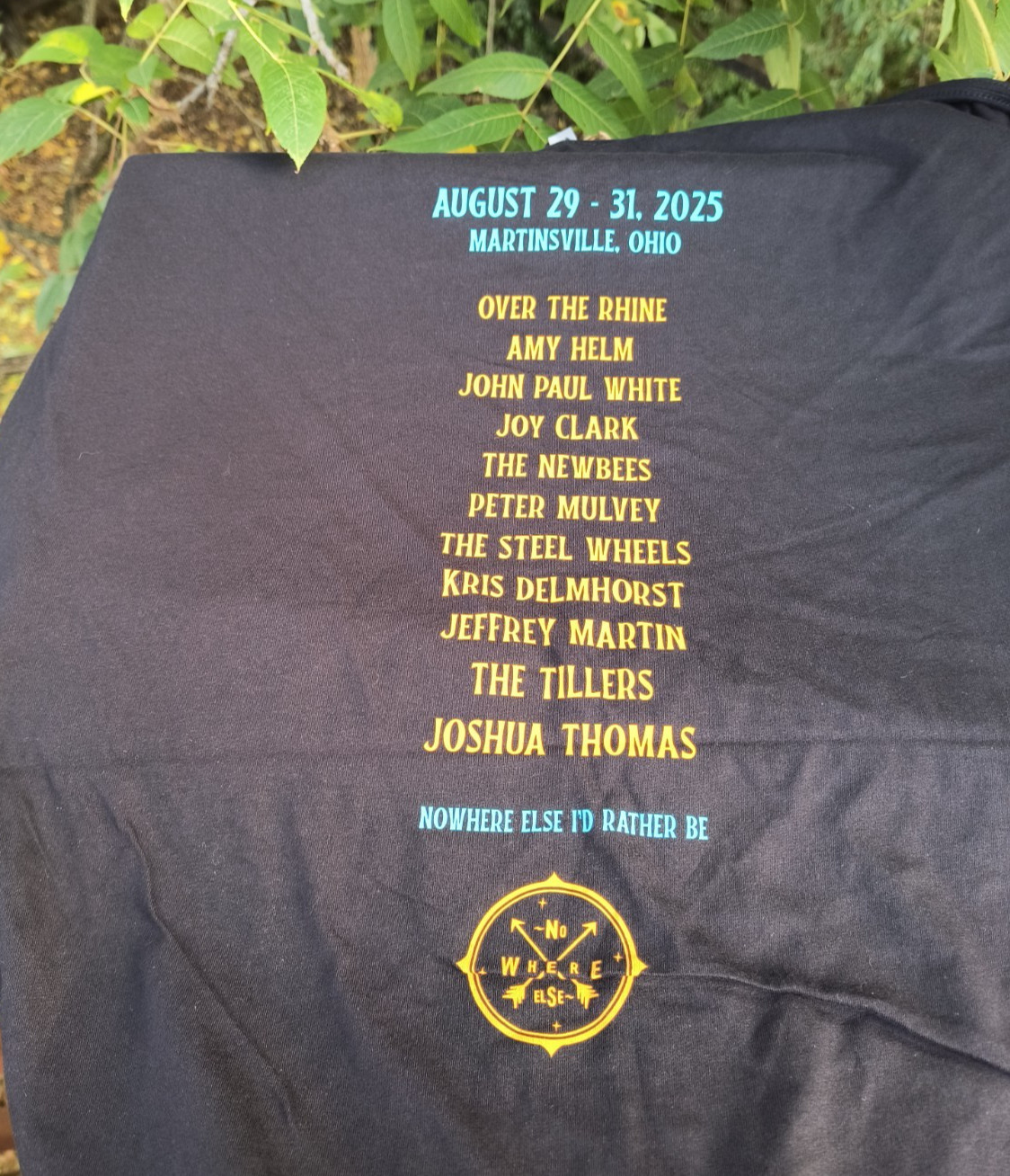 New! 2025 Nowhere Else Festival Unisex T-Shirt Size 3XL/XL/L/M & Small available