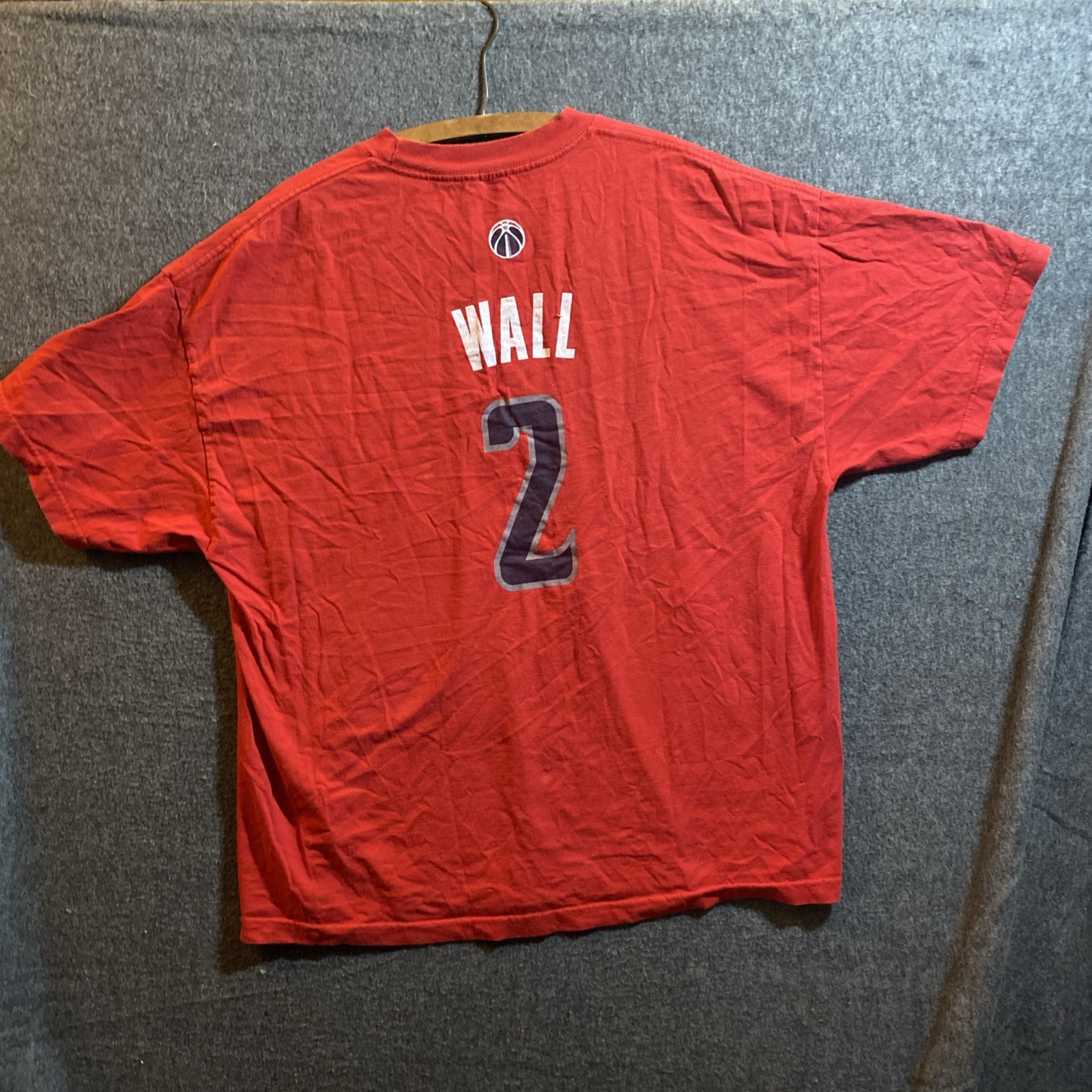 Washington Wizards Adidas Men’s T-Shirt 2XL Red Short Sleeve John Wall Team NBA