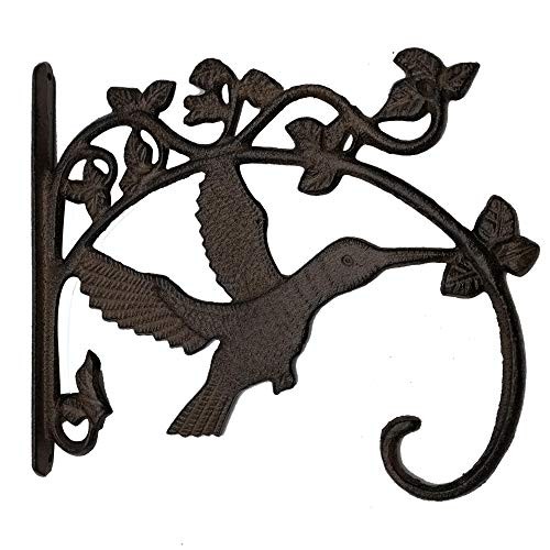 Comfy Hour Cast Iron Hummingbird Wall Mount Plant Hanger, Antique Style