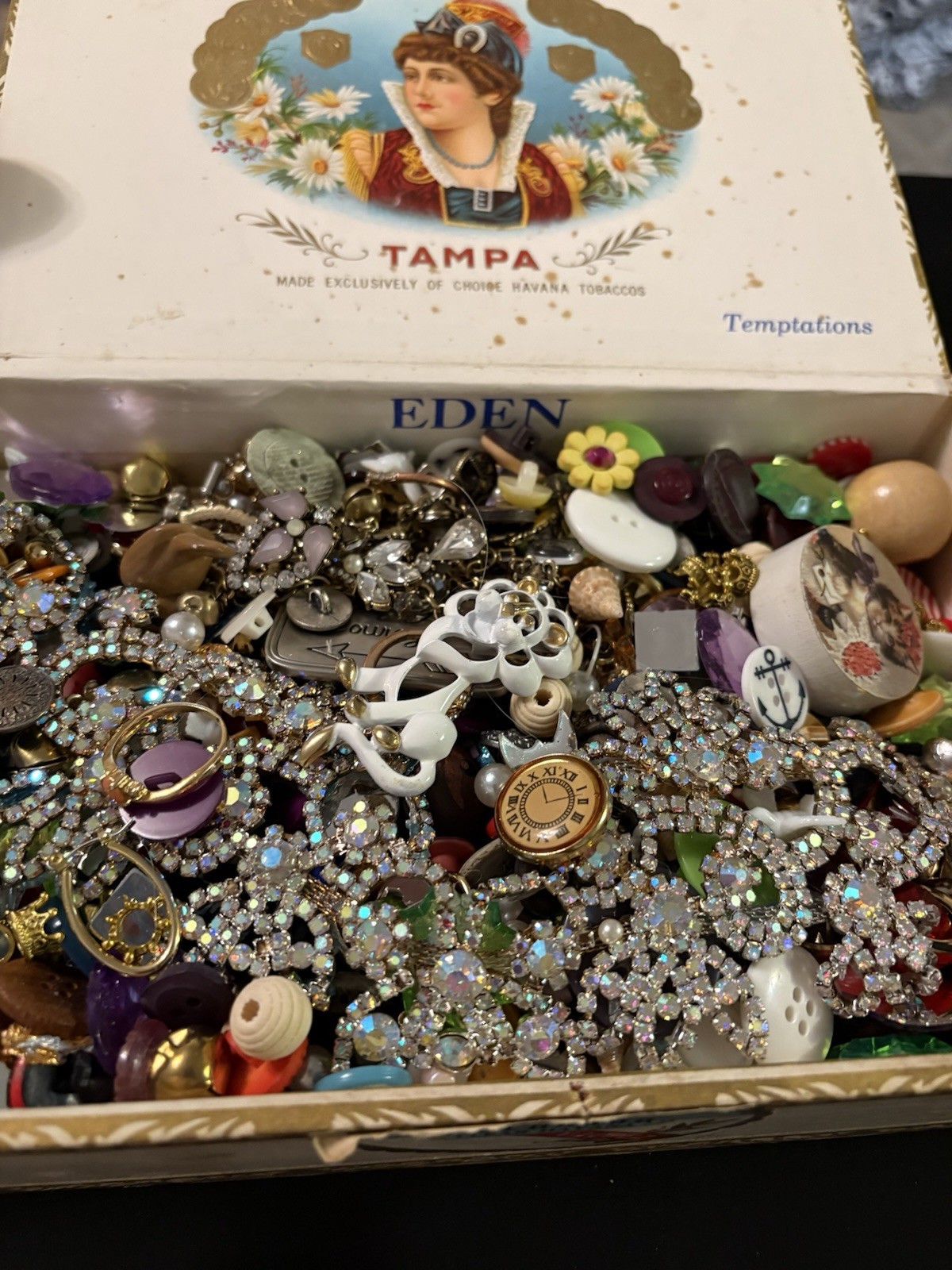 Junk Drawer Craft Lot. Vtg To Modern. Mixed Media. Broke Jewelry Buttons More