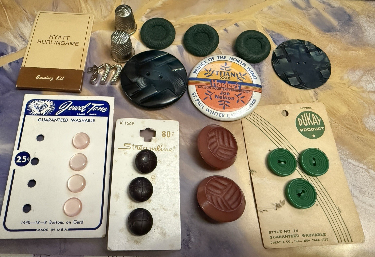 Junk Drawer Lot MISC BUTTONS ETC 12 PC ANTIQUE/VINTAGE ETC