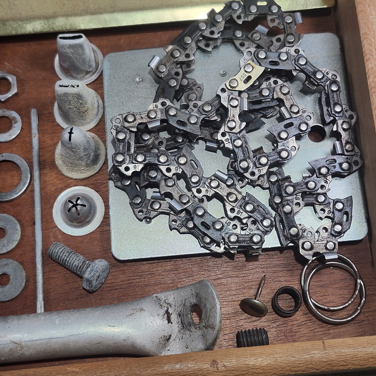 Junk Drawer Lot Mixed Metals Salvage Art Craft Assemblage Steampunk 2 lbs (MM1)