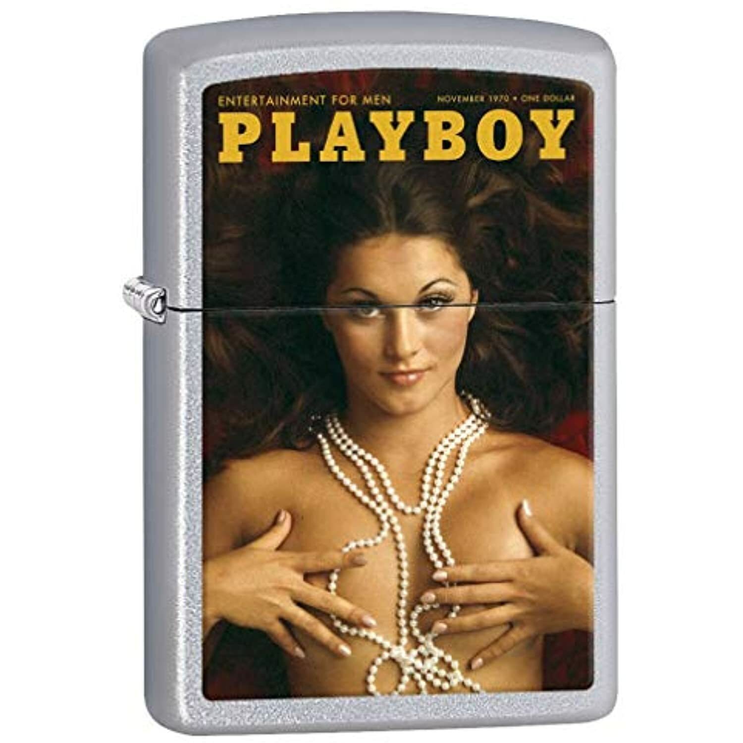 Zippo Lighter: Playboy Cover November 1970 – Satin Chrome 77934