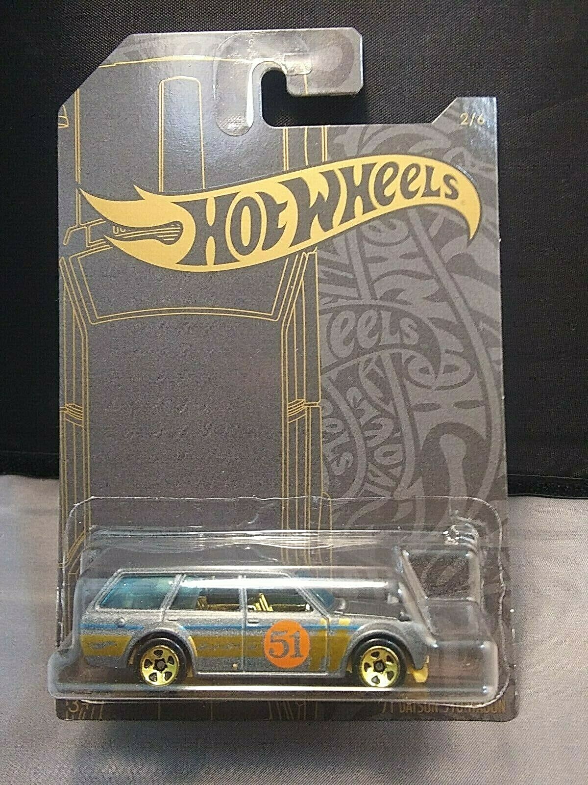 Hot Wheels Satin & Chrome ’71 Datsun 510 Wagon Diecast 1:64 Scale Exclusive #2/6