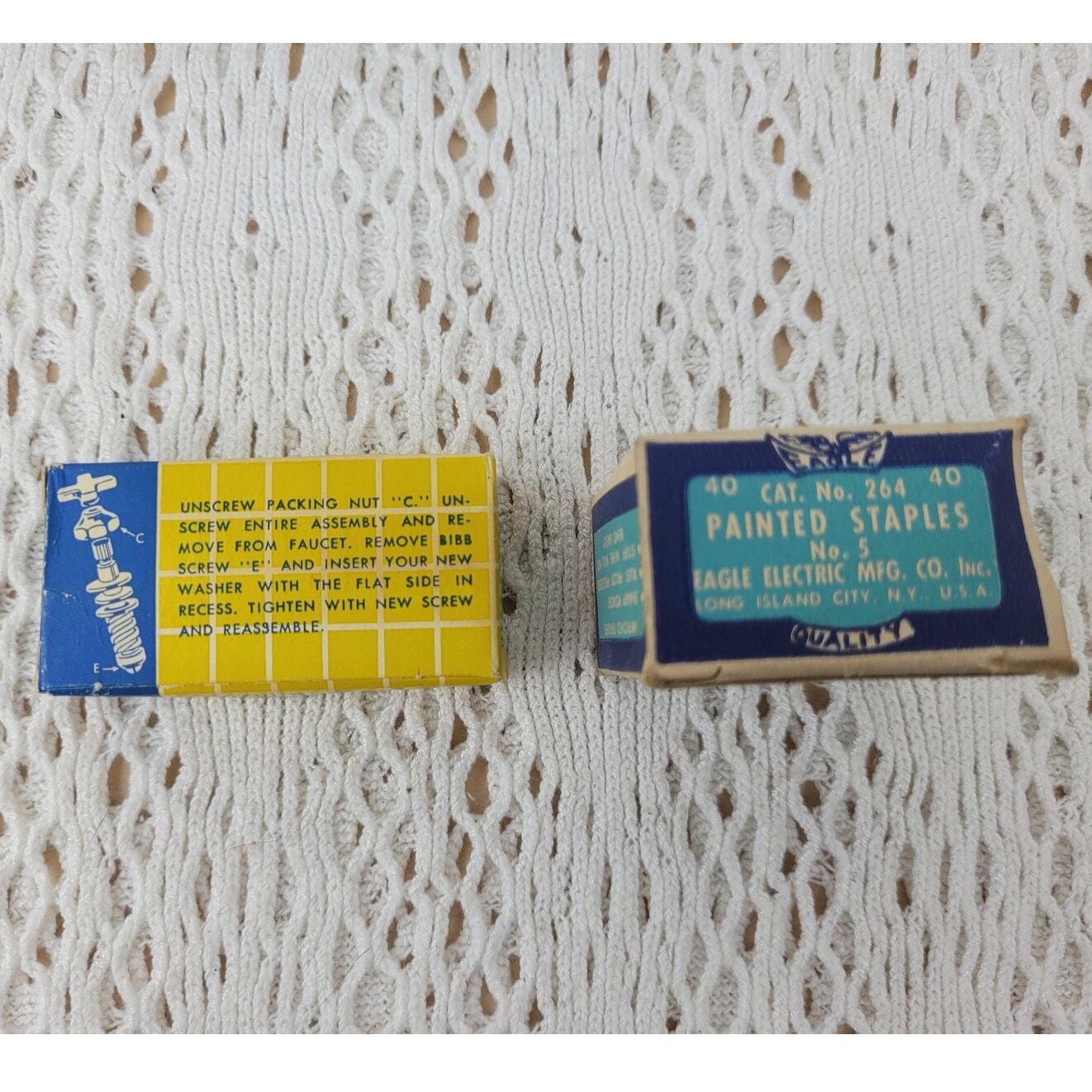 Vintage Handyman NOS Lot Bakelite Light Switches Scotch Tape Tacks Baker Nails