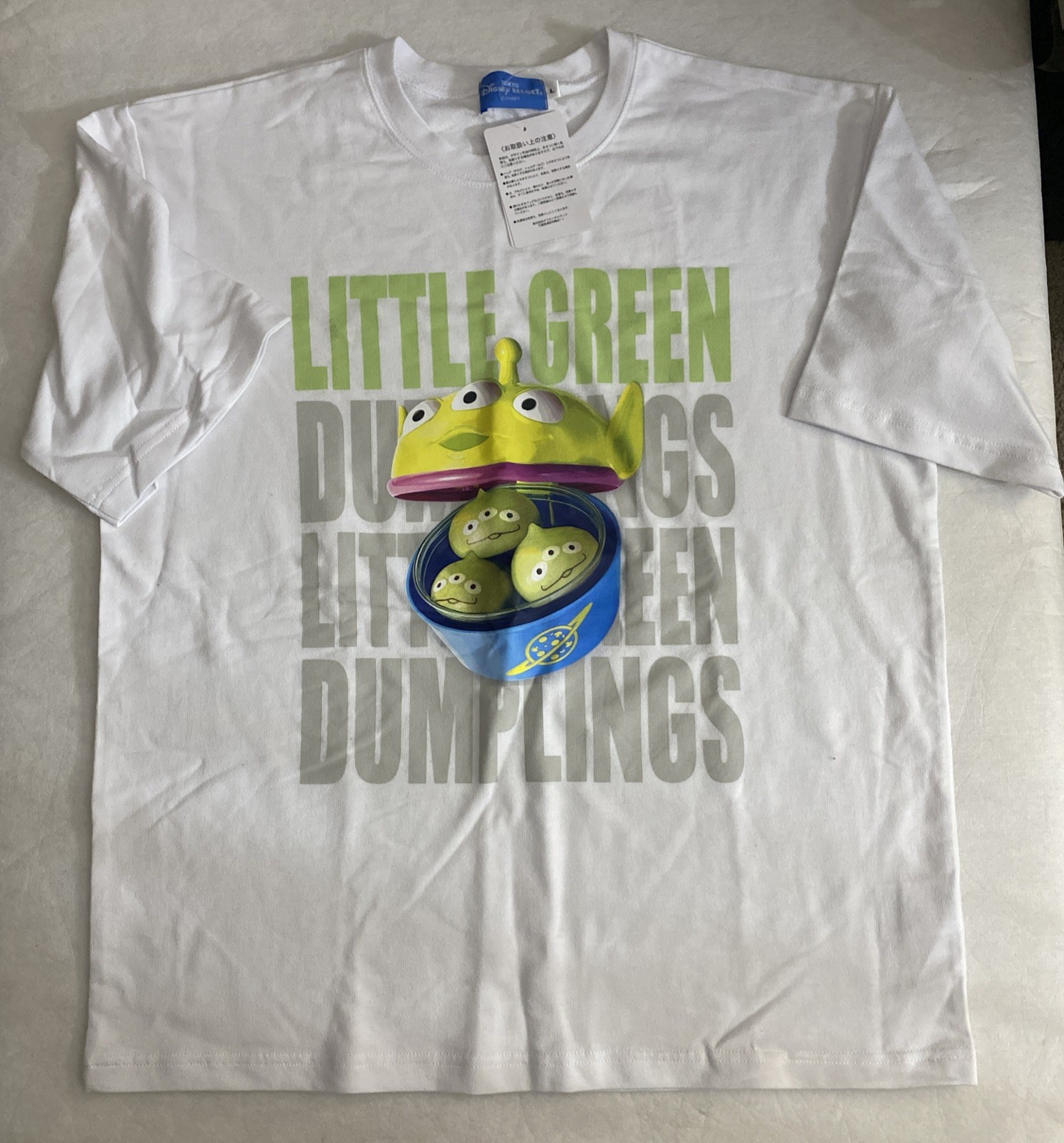 Tokyo Disney Park Limited Resort Little Green Man Alien T-shirt LARGE NWT RARE