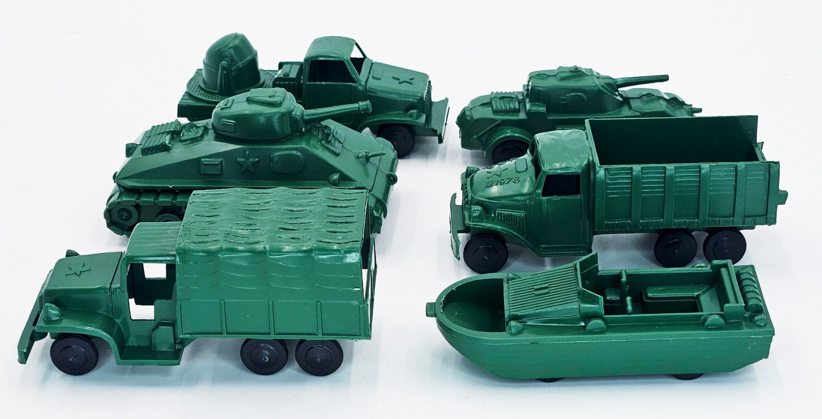 MARX Remold New Army Vehicle Set of Six Grass Green