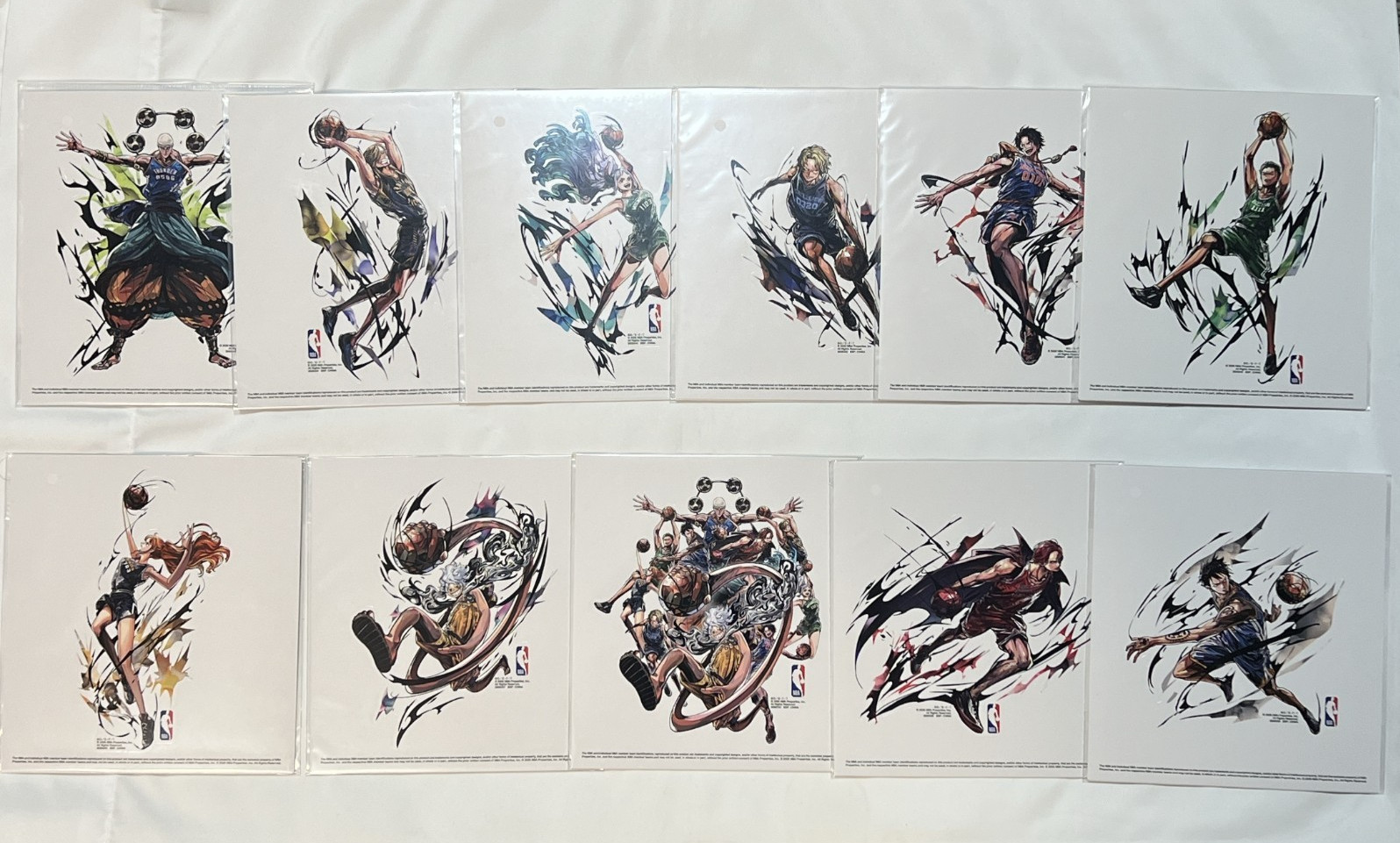 One Piece × NBA Sticker Complete Set of 11