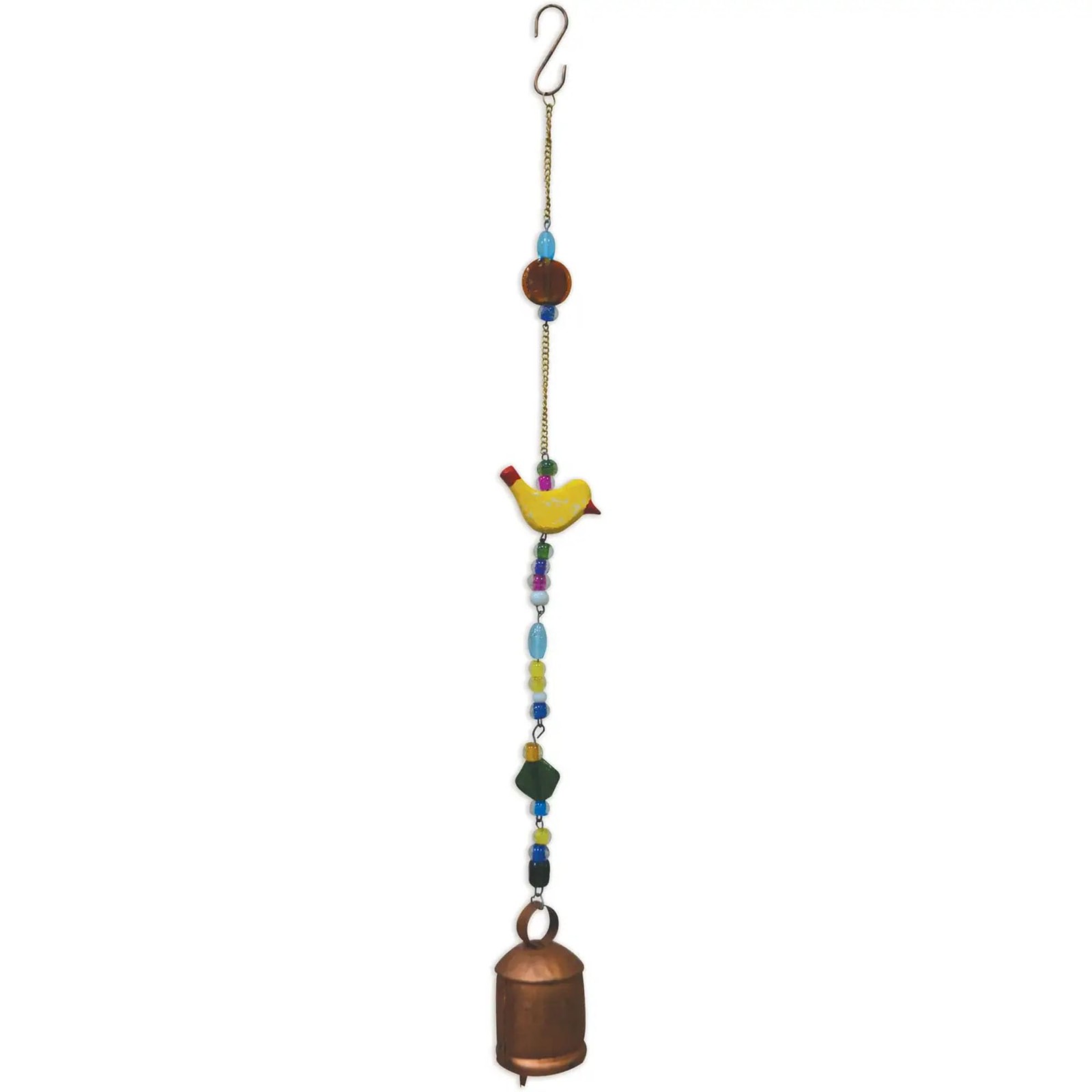 Sunset Vista Designs India Bell with Bird Dangle, 27-inch Height