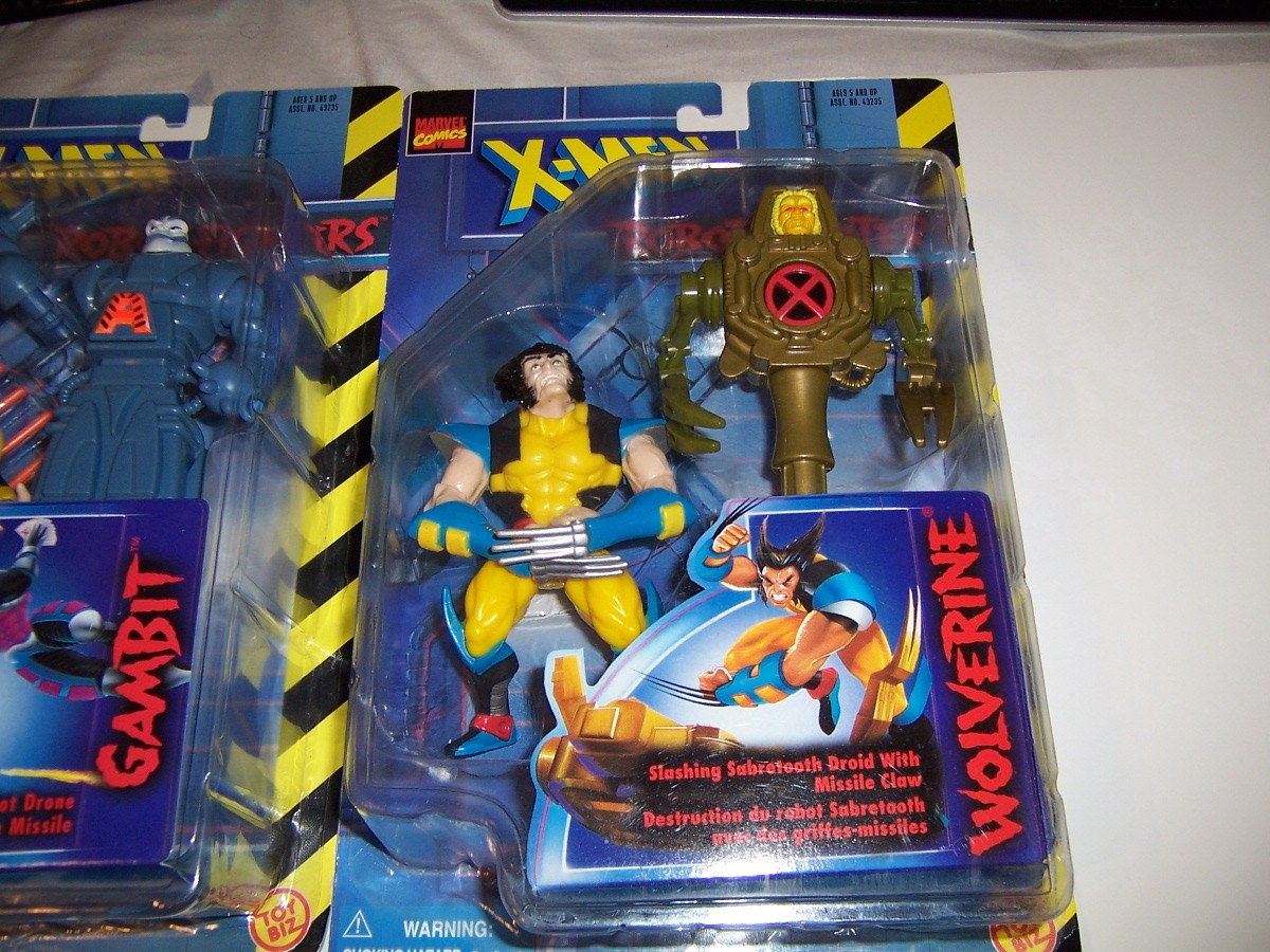 X-Men Robot Fighter Complete Toybiz 6 Set Storm Wolverine Jubilee Gambit Cyclops