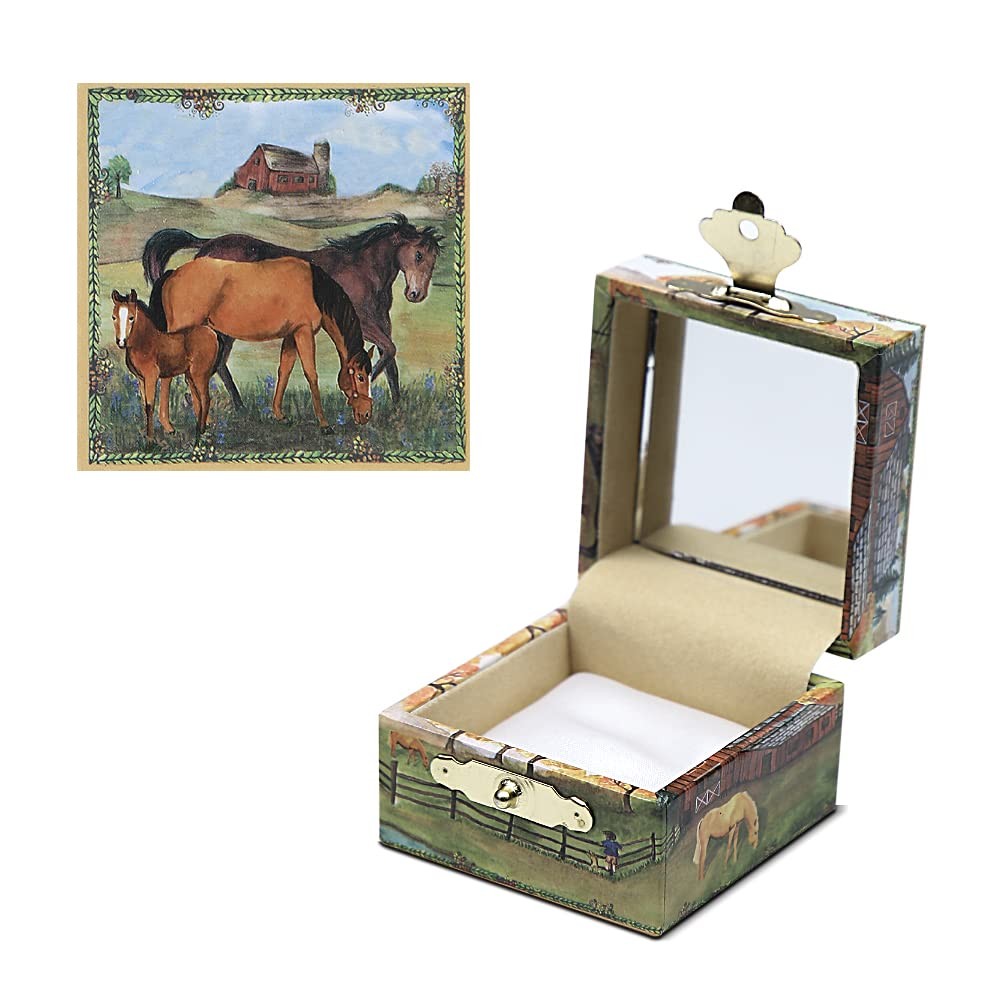 Enchantmints Horse Ranch Jewelry Box Treasure Chest Kids Storage Box