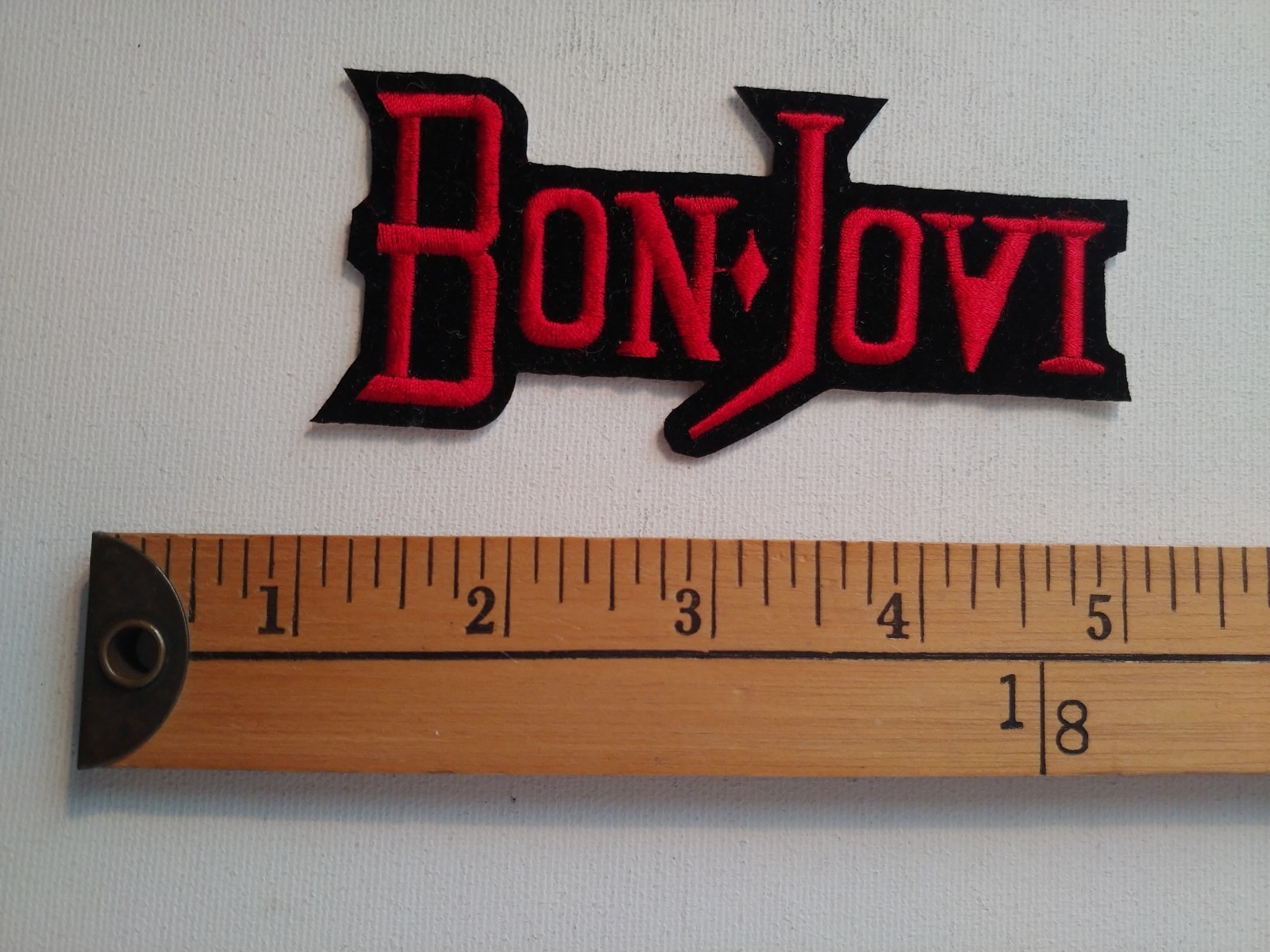 * 1 VINTAGE BON JOVI ROCK N ROLL MUSIC BAND PATCH BADGE ECUSSON *