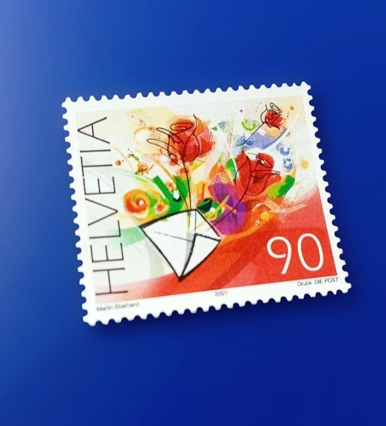 9903 Foreign Stamp Switzerland 2001 Greeting (Celebration)