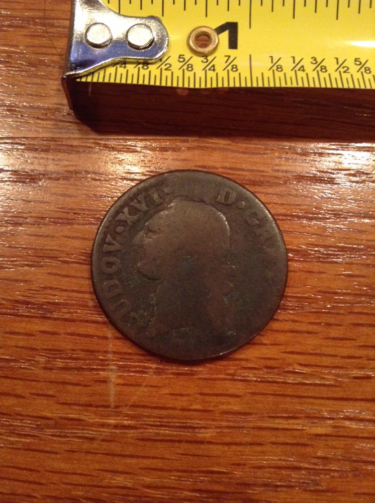 1782 France Coin, worn condition