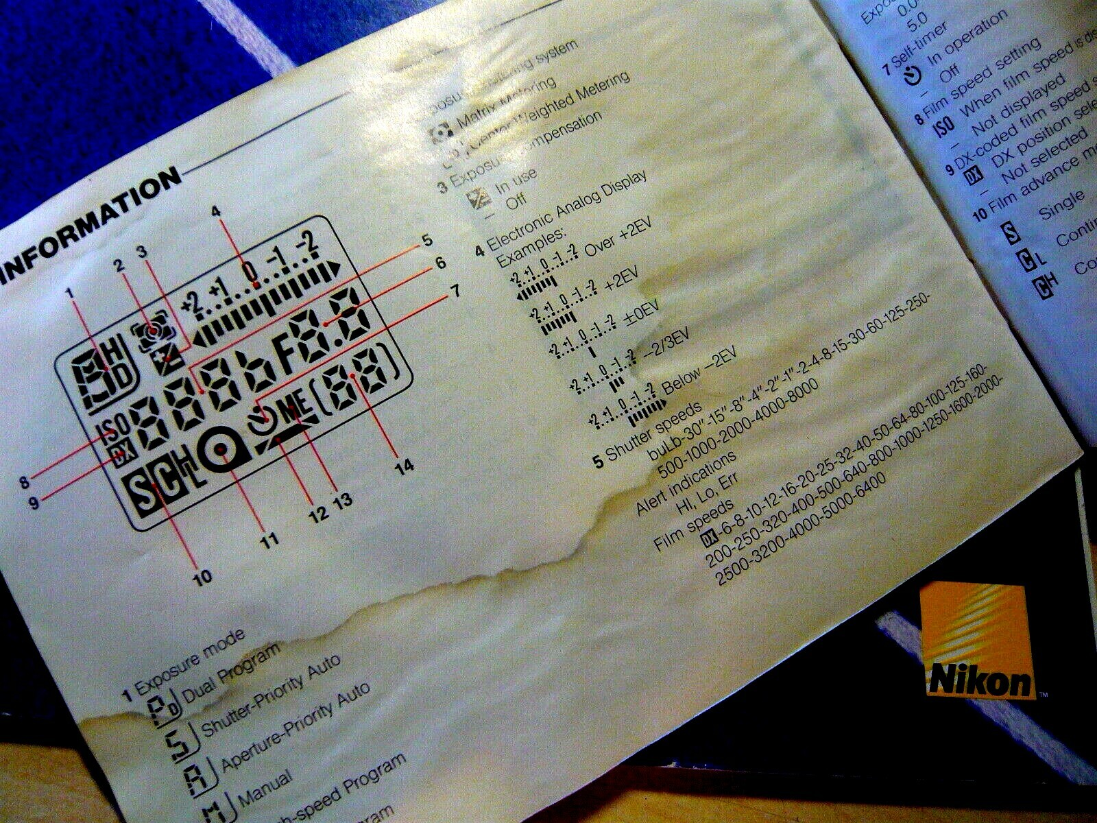 Nikon N-8008 ( F-801) factory Instruction Manual, Genuine . Read !.