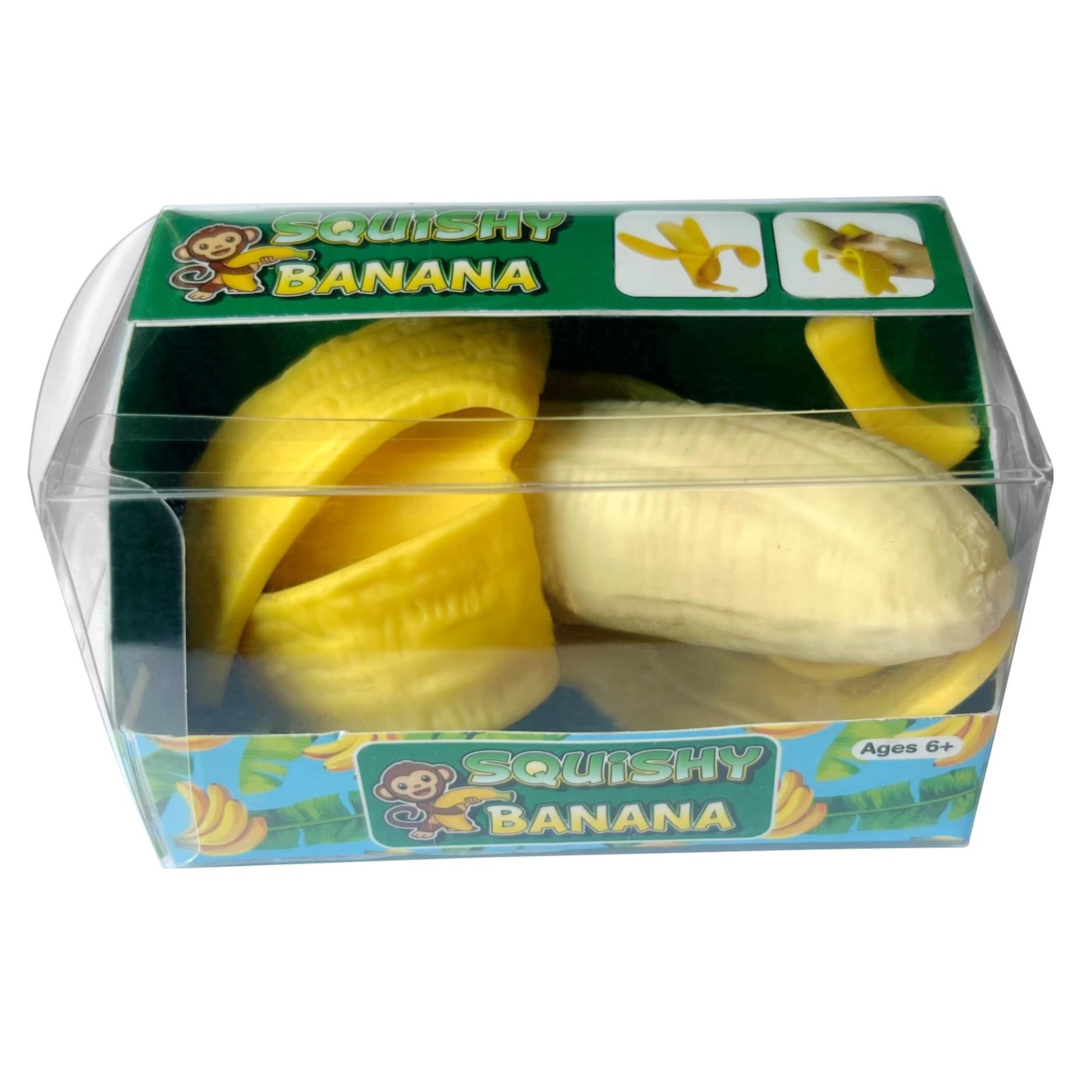 Zorbitz Squishy Banana Toy, Yellow