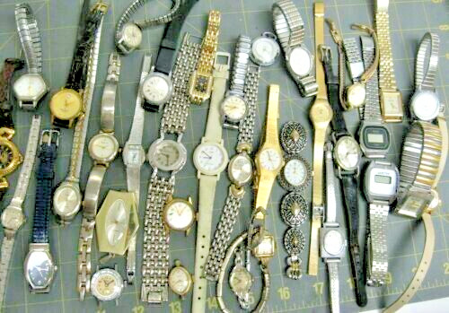 2 pound lot of Jewelry, Coins, Watches, Trinkets Only – Estate closeout mix-HH8