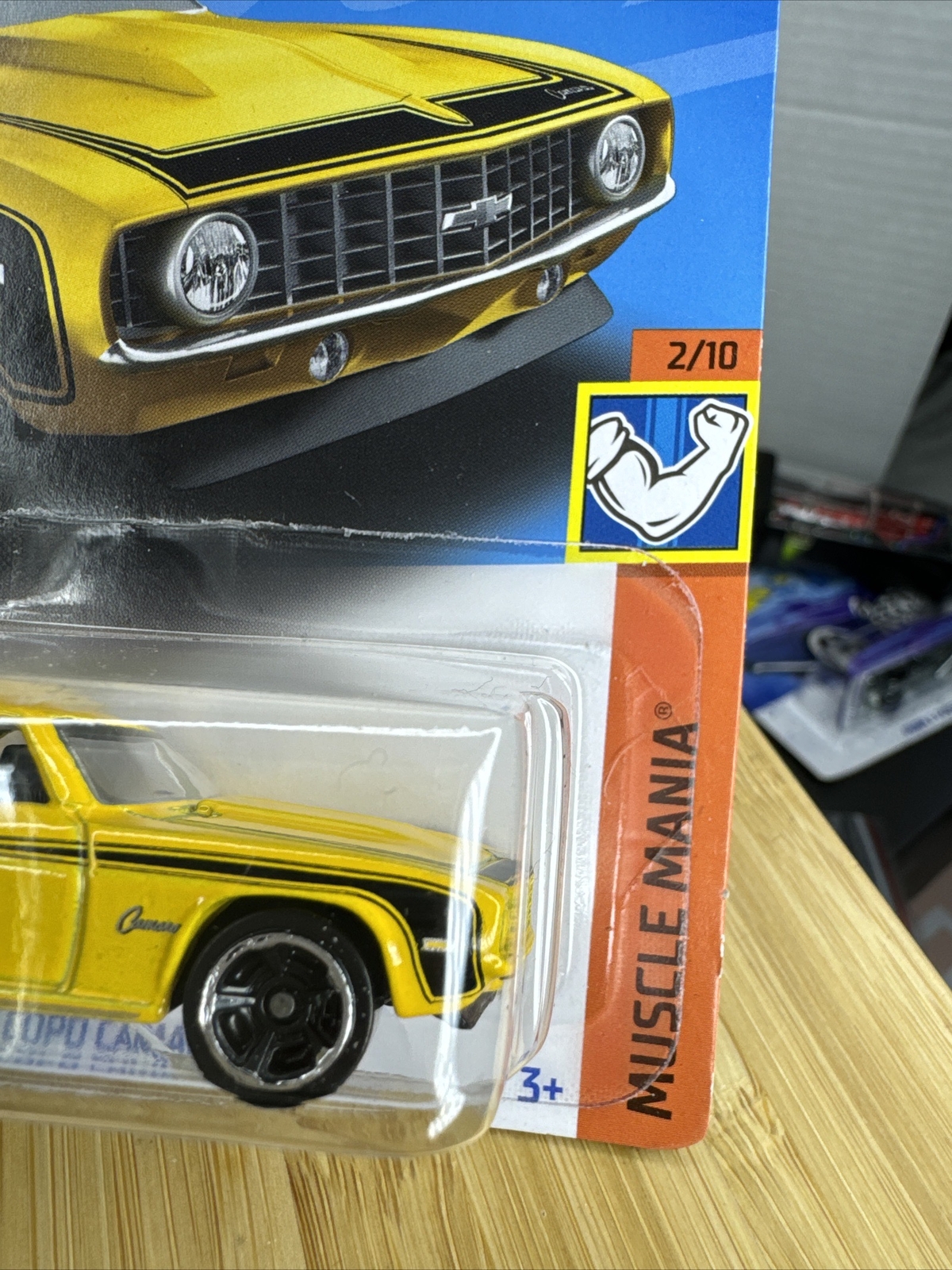 Hot Wheels ’69 COPO Camaro Muscle Mania Series #2/10 Yellow Diecast 1:64 Scale