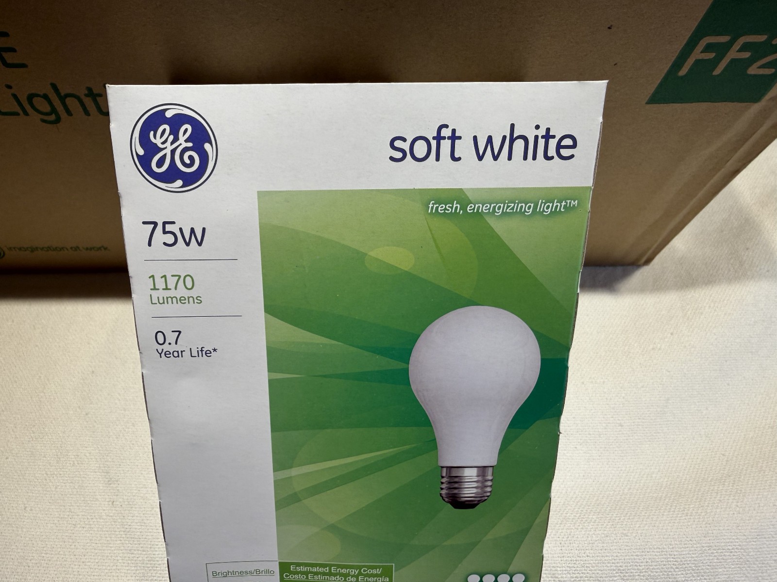 4pk Vintage Collectible Old Style GE Extra Soft White 75 Watt Light Bulbs A19