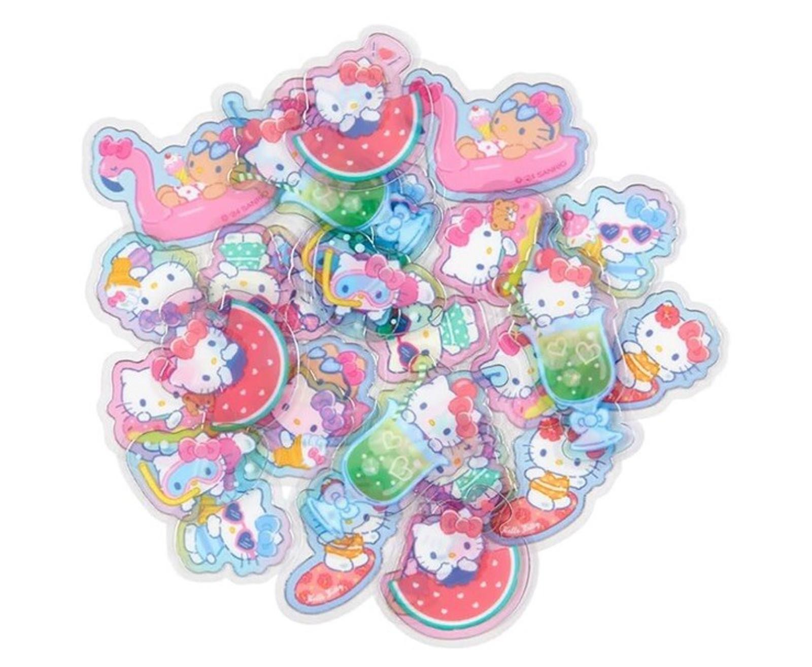 Sanrio Hello Kitty Mini Clear Stickers Summer Popsicle Decal Flakes US SELLER