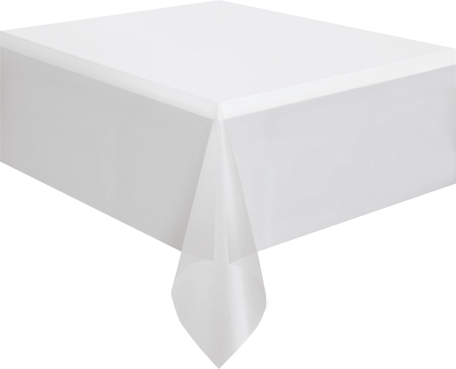 Clear Solid Rectangular Plastic Table Cover 54″x108″, 1 Count – Premium Quality