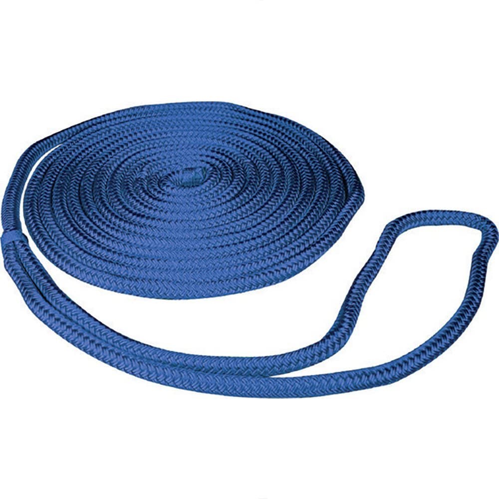 SEACHOICE Double-Braid Nylon Dock Line 1/2″ x 15′ 40361 Blue