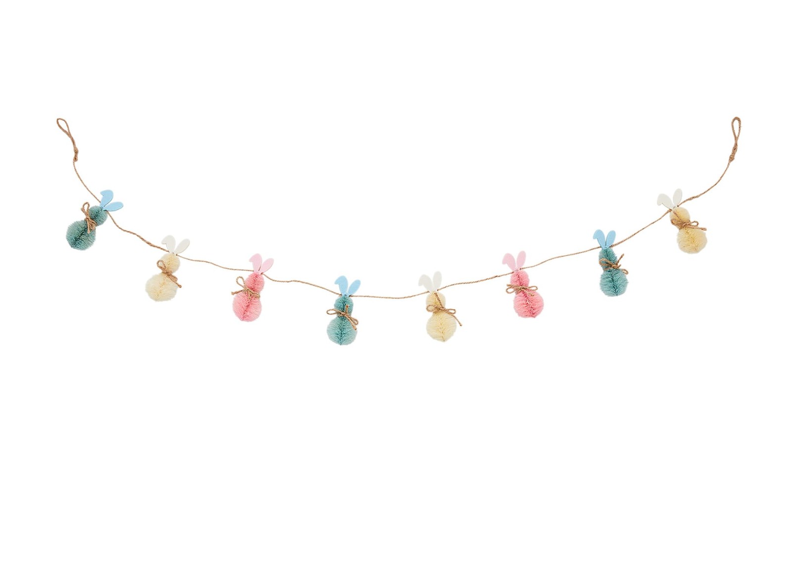 Mud Pie Bottle Brush Garland, Bunny