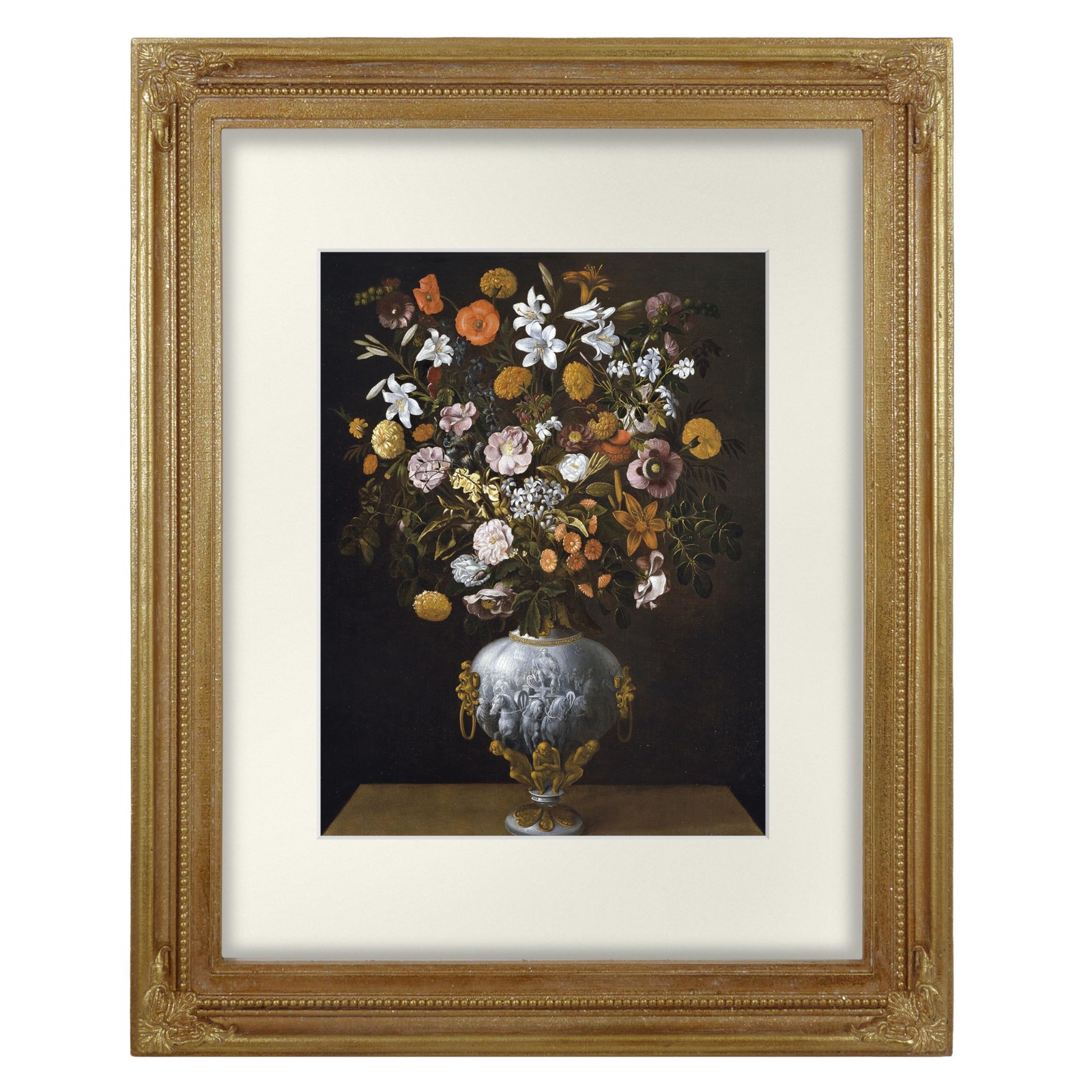 SIMON’S SHOP 11×14 Gold Picture Frame with Mat Wall Tabletop 11×14 to 8×10 Photo