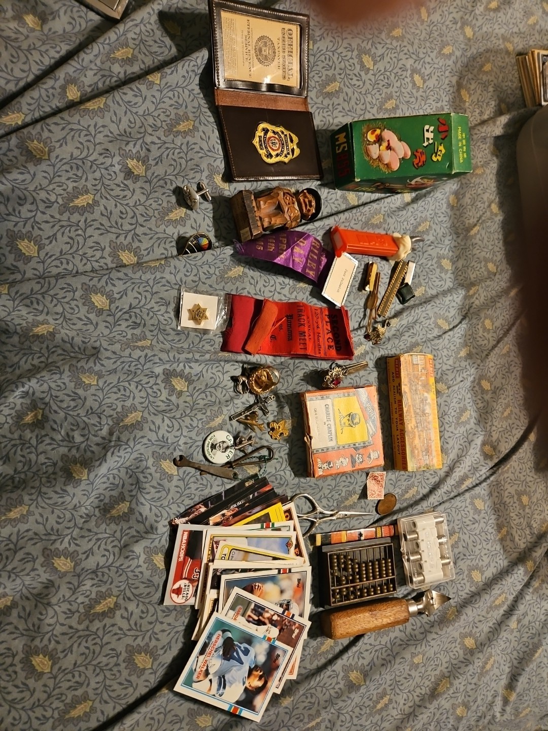 Junk Drawer Lot, Jewelry, Coins Medals, Vintage & Modern, Sports Cards, #2