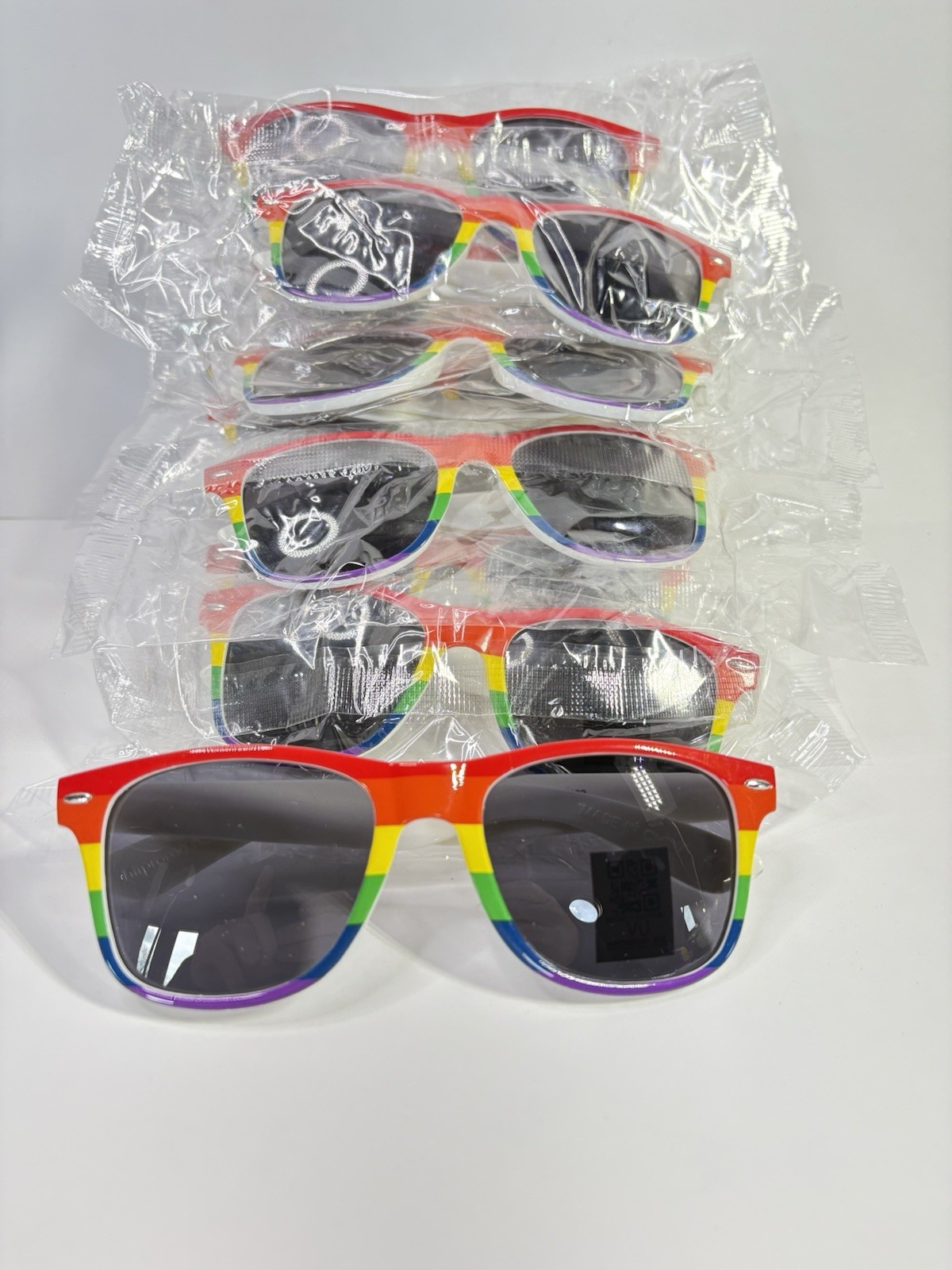 10-Pairs BTC Bit Coin Rainbow Chart-White Frame Unique Promotional Sunglasses