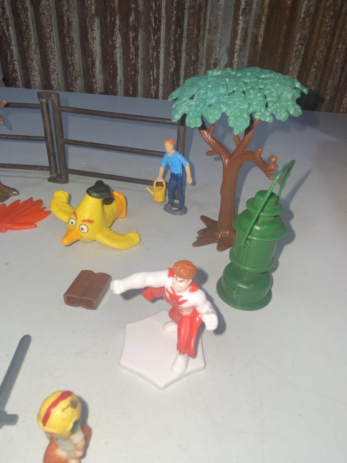 Junk Draw Toy Lot Vintage Barbie Computer Lantern Glasses Green Monkey Banana