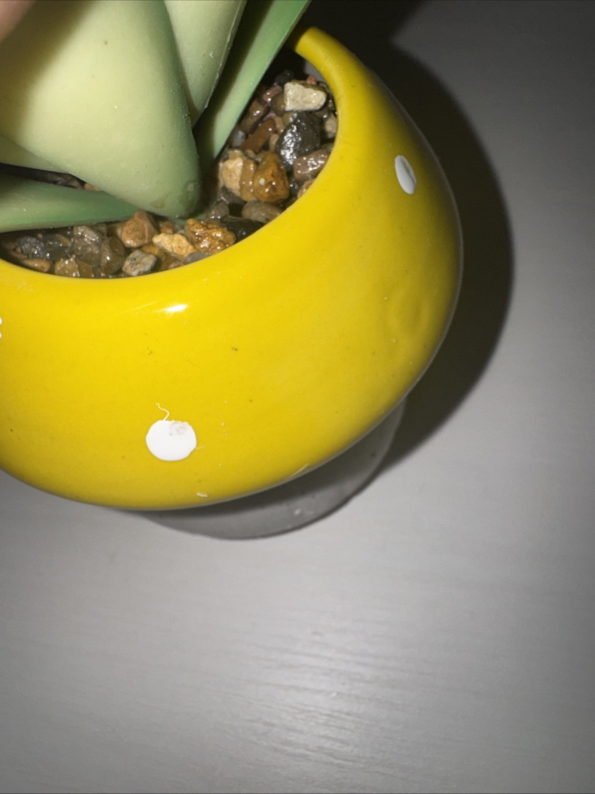Yellow Mushroom Succulent Pot Faux Mini Plant Desk Decor