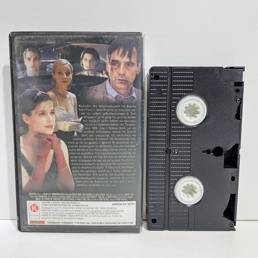 BIOGRAPHY VHS TAPE Last Call 2002 GREEK SUBS PAL Jeremy Irons Neve Campbell ZS
