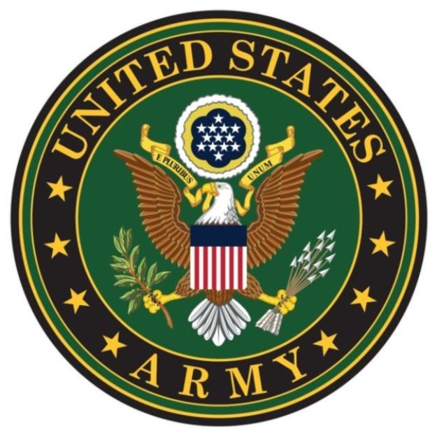 Sticker – United States Army Crest 3.75 Round Outdoor Tuff D403-A