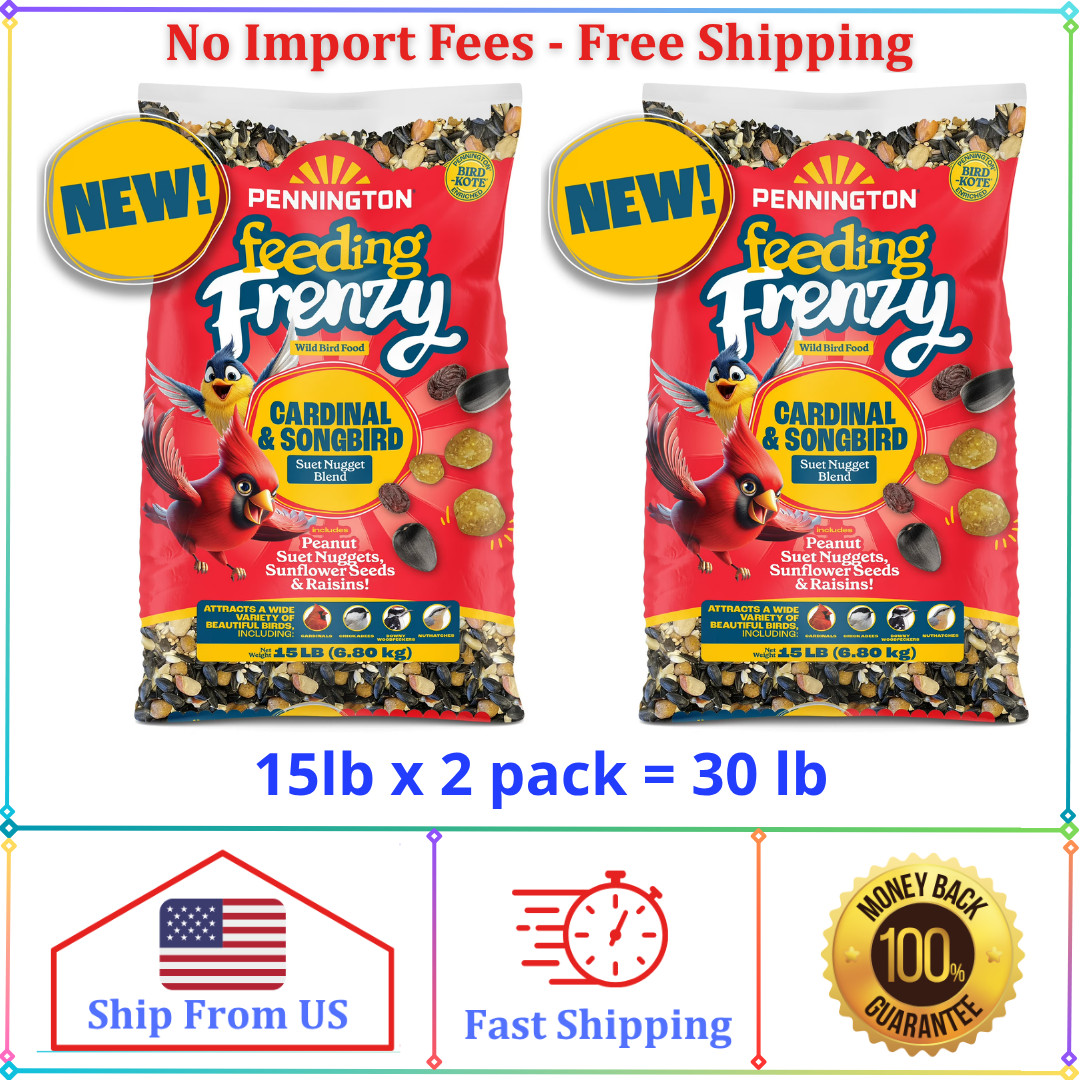 Pennington Feeding Frenzy Cardinal and Songbird, Wild Bird Food Blend, 30 lb