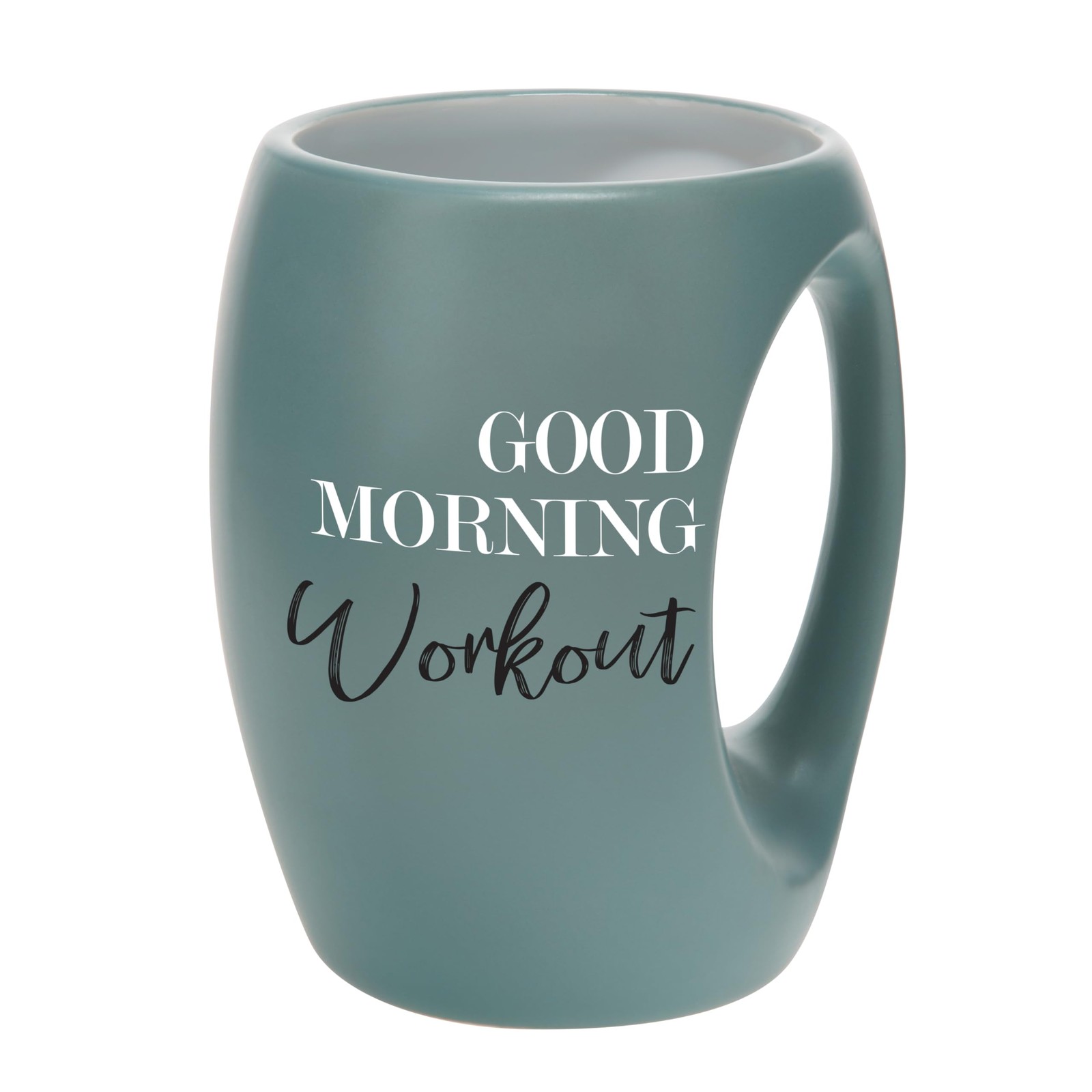 Pavilion Gift 16oz Hand Warming Stoneware Mug Workout Fitness Coffee Tea Gift