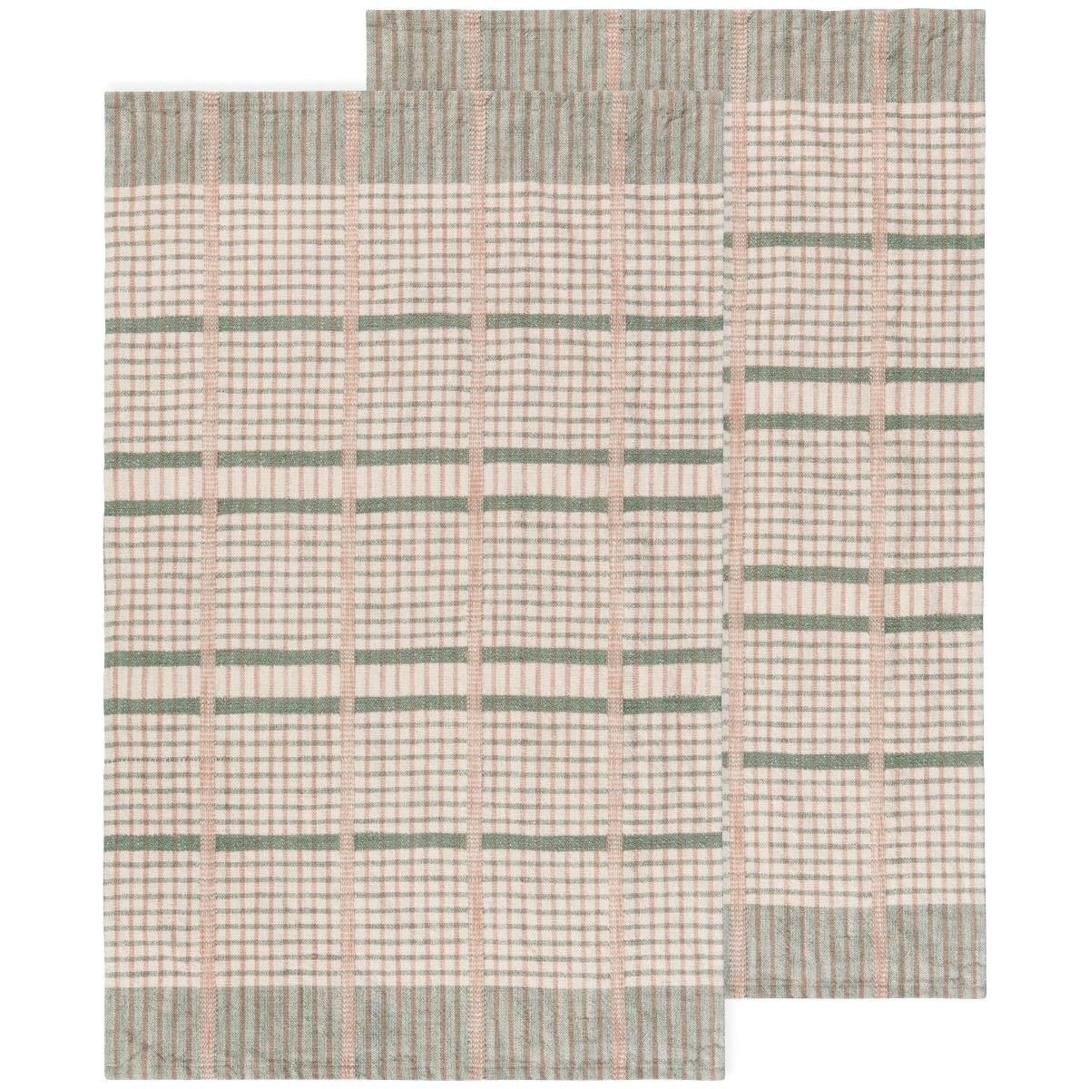 Danica Heirloom Kitchen Towels Set of 2 Cotton Willow Finley Check