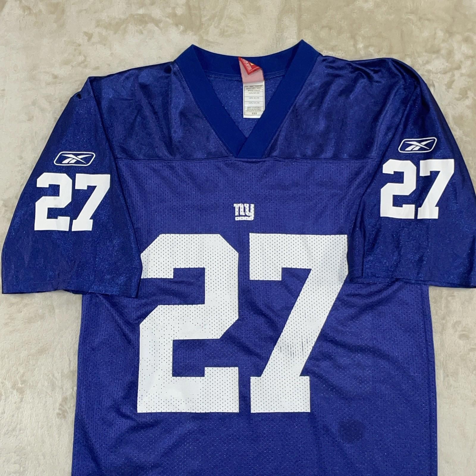 Vintage Reebok NFL New York Giants Brandon Jacobs #27 Size Medium *Flaw*