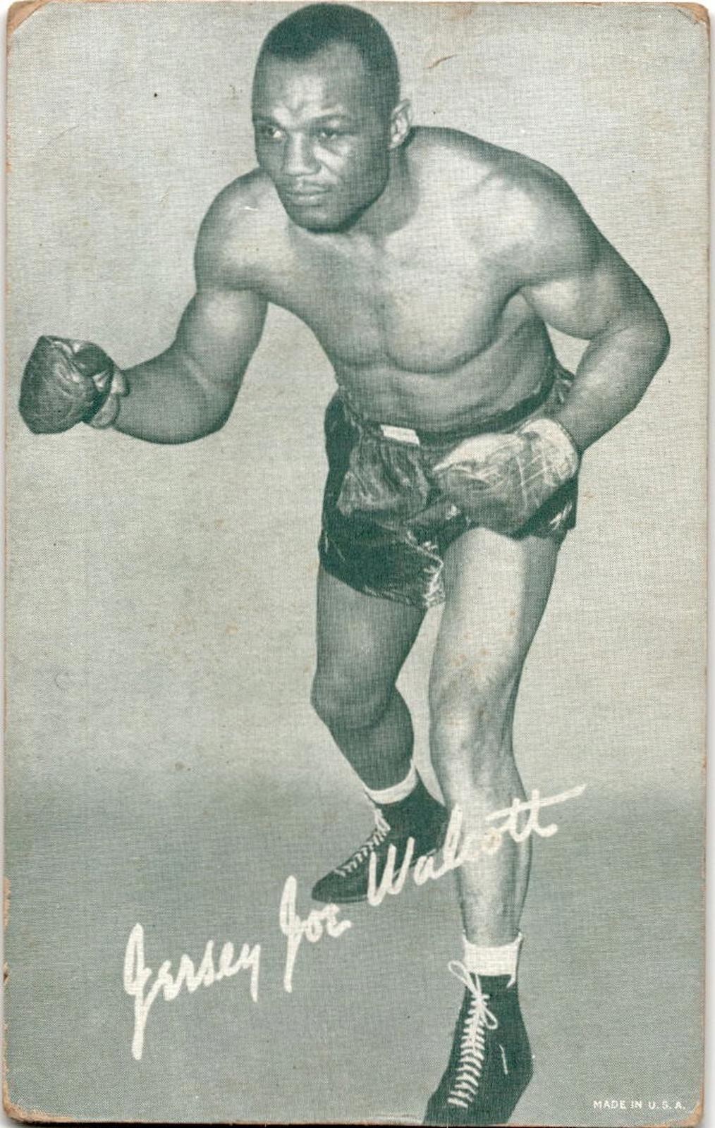 Vintage Penny Arcade Card 5 X 3 Jersey Joe Walcott Boxer