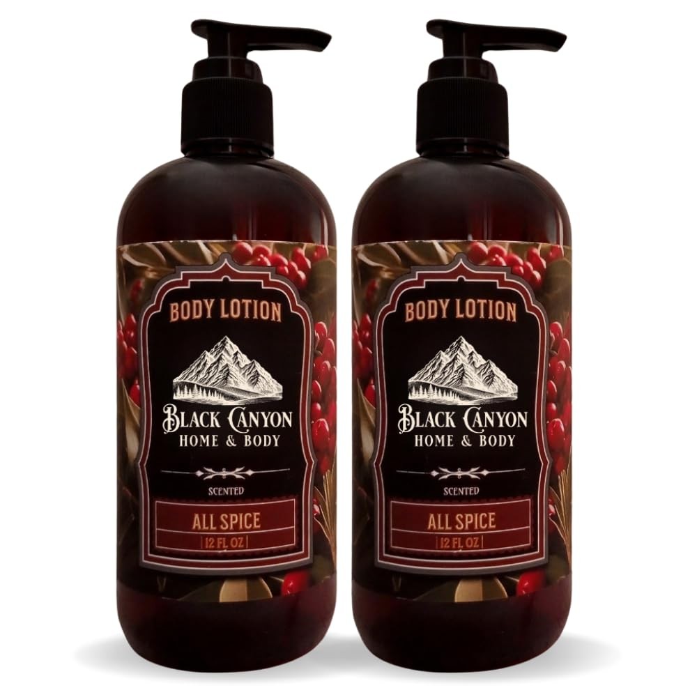 Black Canyon All Spice Body Lotion 12oz 2-Pack Lanolin Jojoba Scented