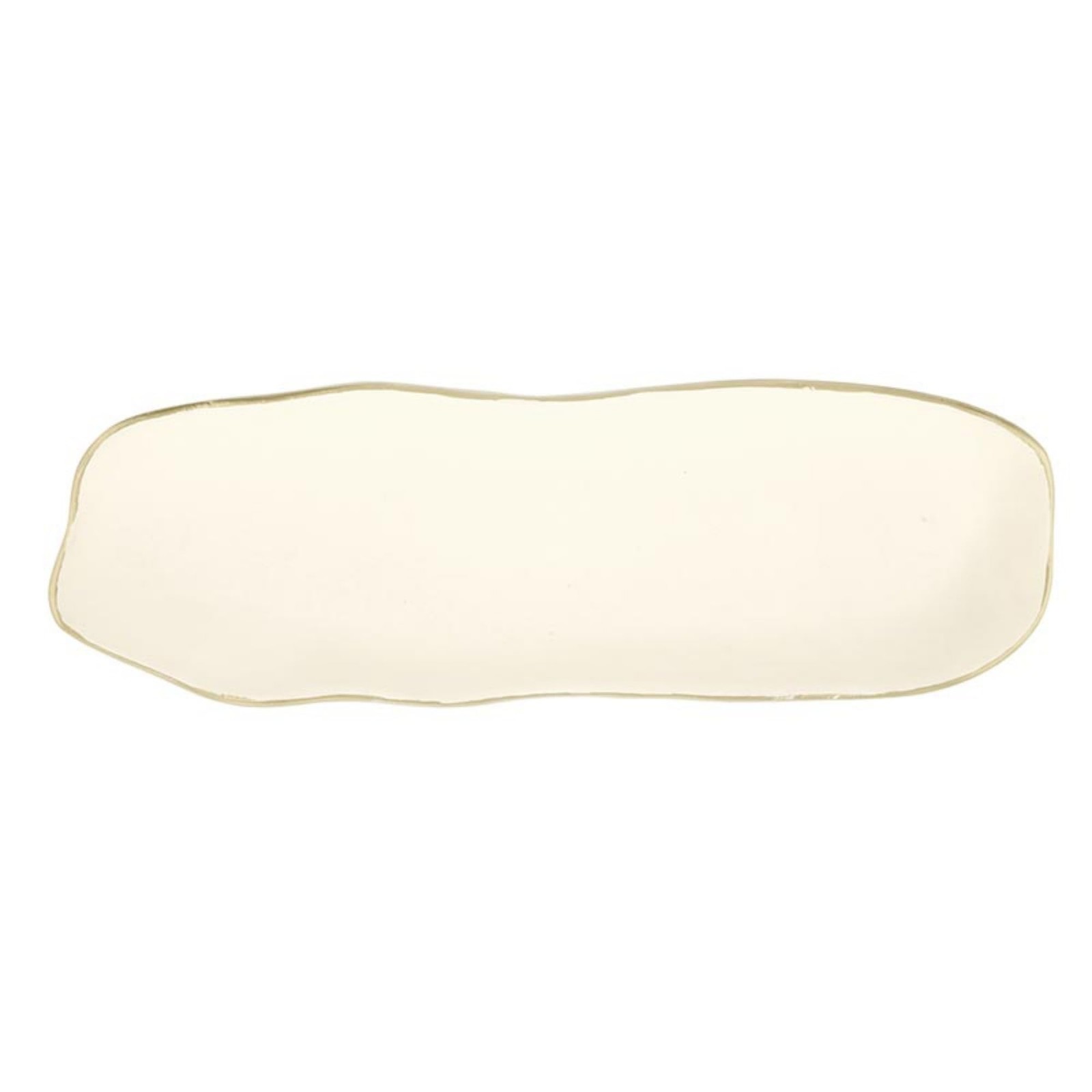 Santa Barbara Design Studio Aluminum Serving Tray with Gold Edge Serving Dish,