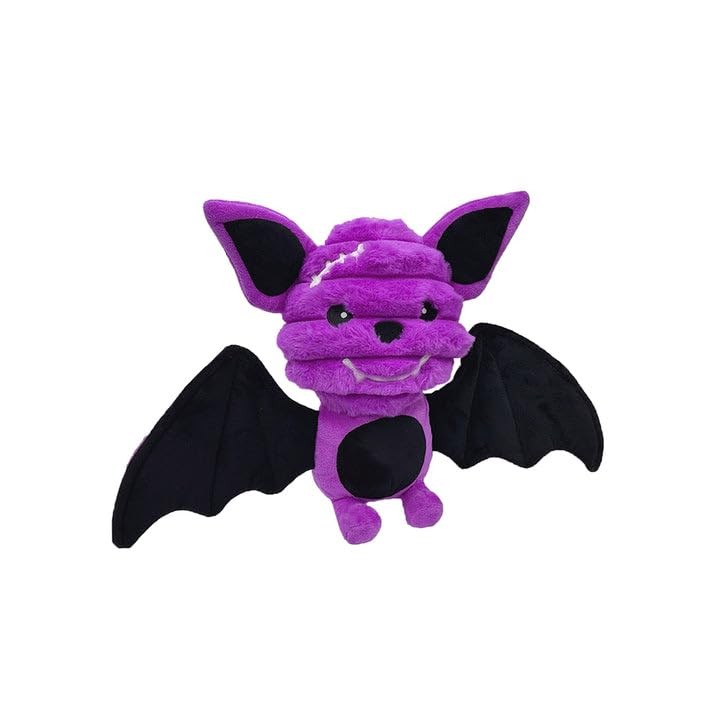 Pet Lou Zoo Friends – Bat Dog Toy, 13-Inch, Black, Purple