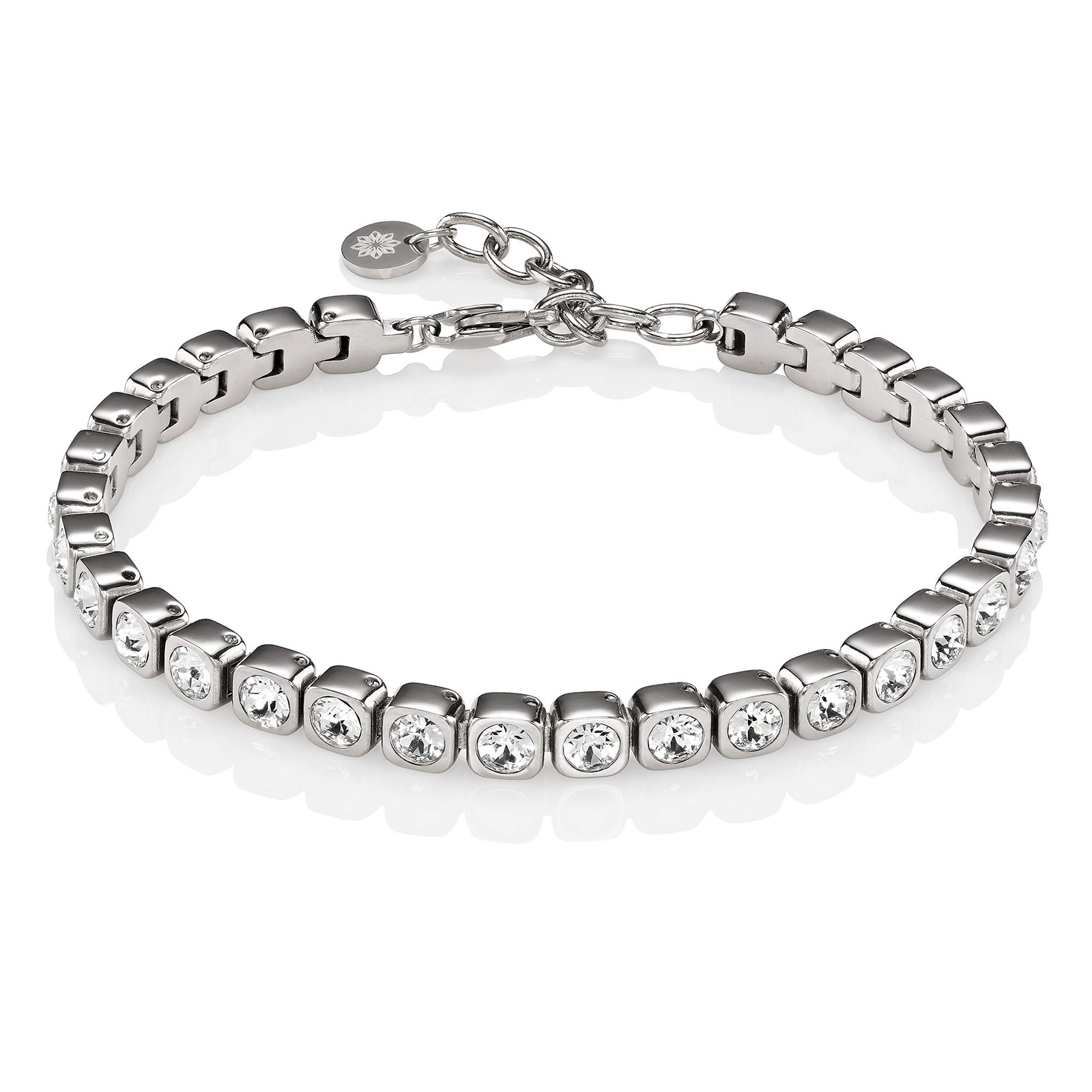 namana Stainless Steel Tennis Bracelet Women Beads Cord Grey 5 inch 7 Classic