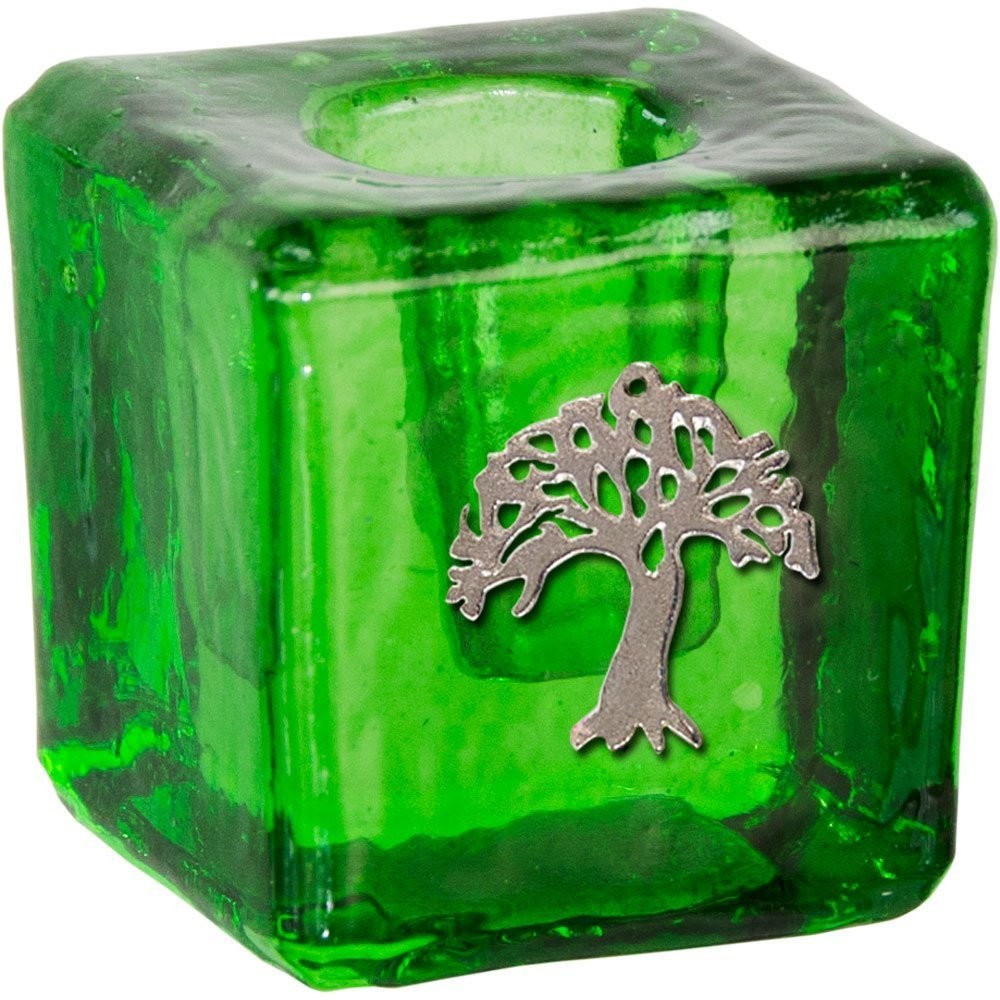 New Age Source Mini Candle Holder Tree of Life Green (Each)