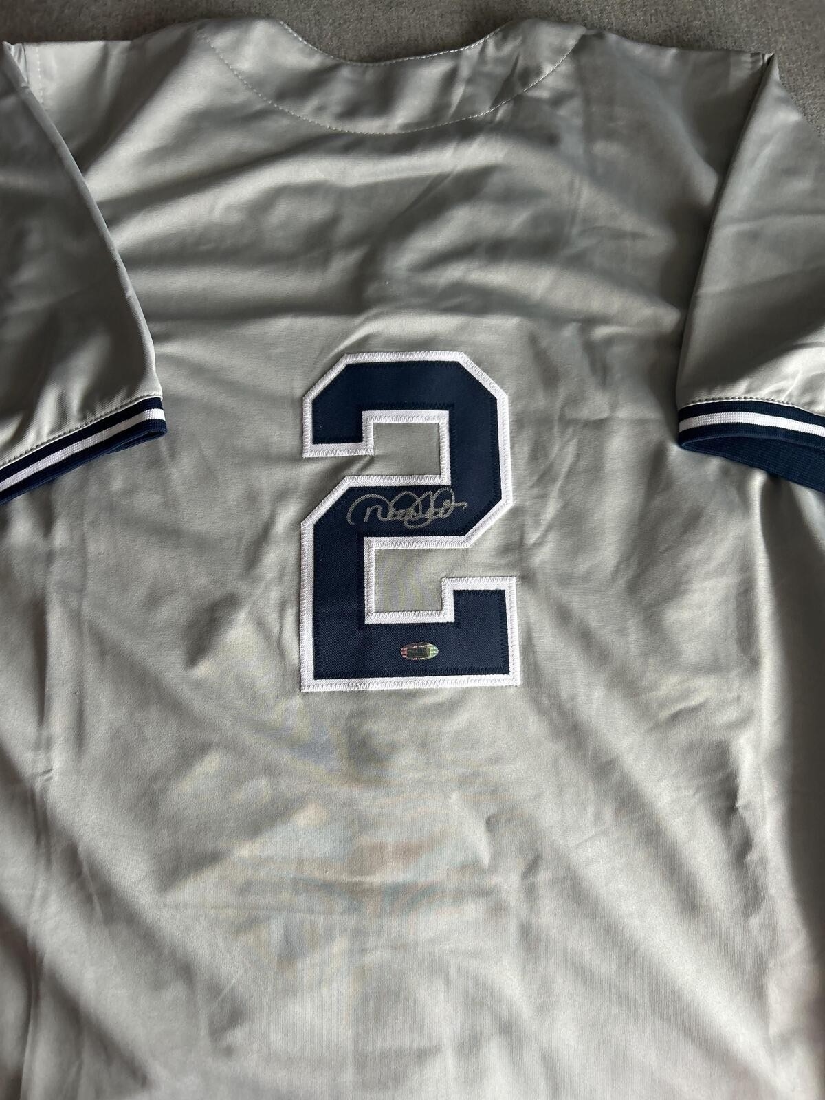 Derek Jeter Signed Autographed New York Yankees Baseball Jersey W/ Steiner COA