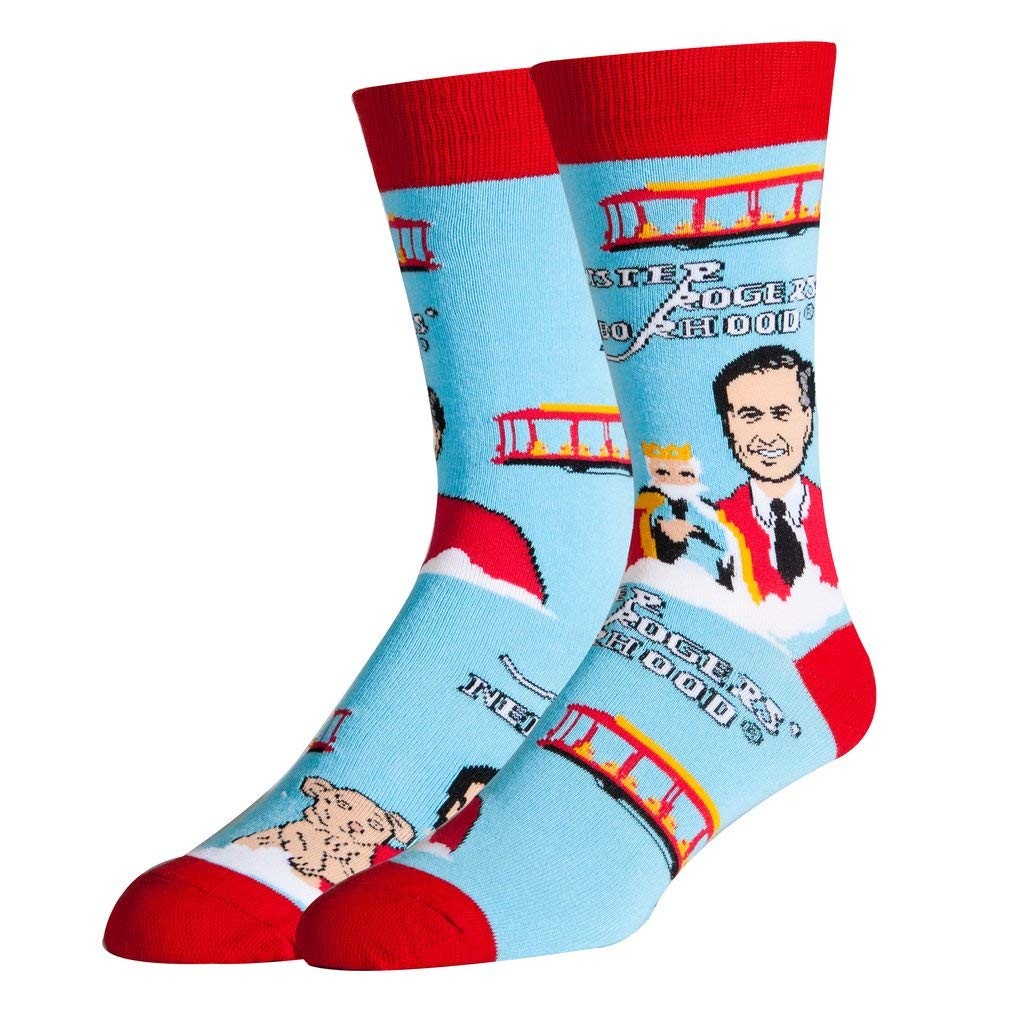ooohyeah Mister Rogers Good Day Men s Crew Socks OSFM Mixed Materials Everyday