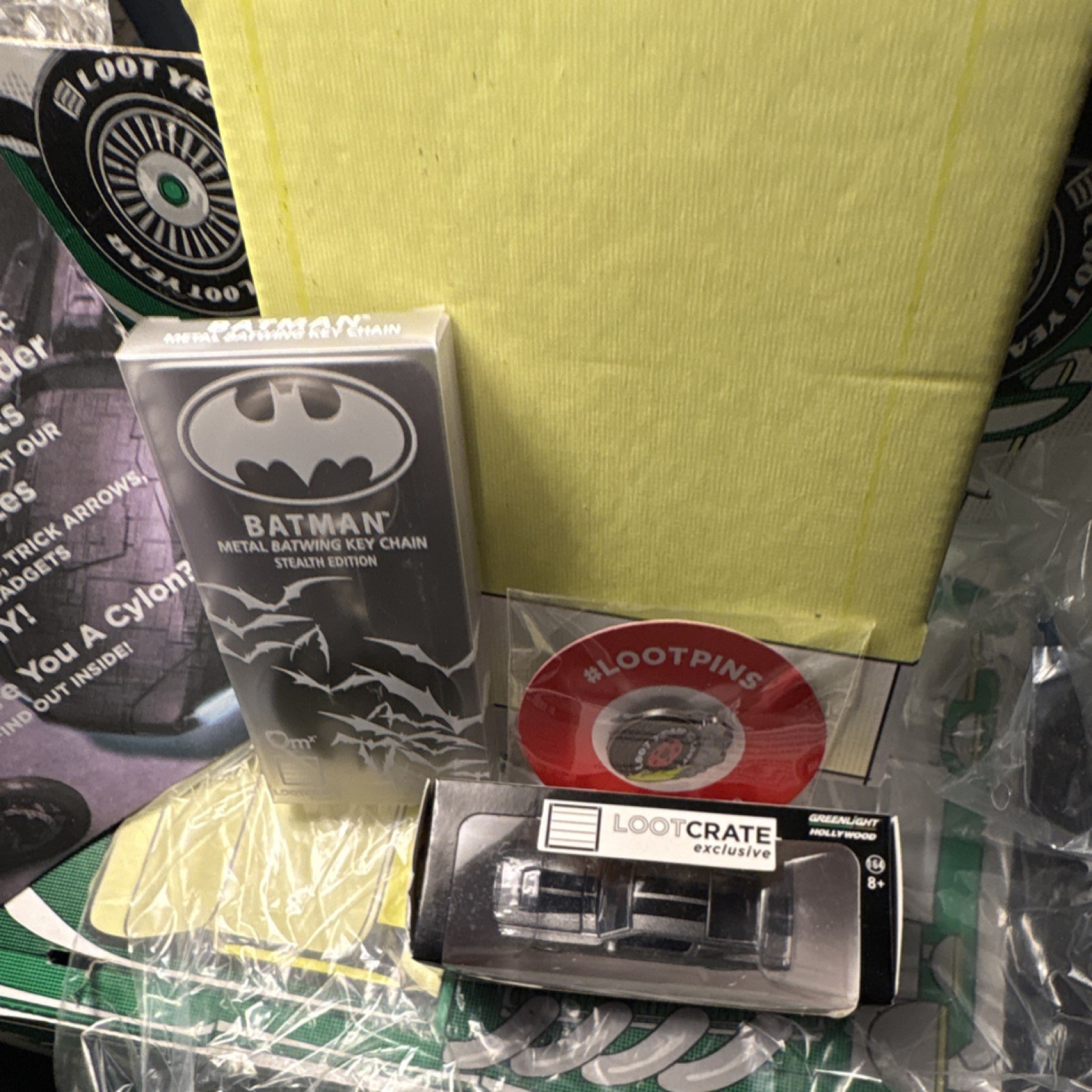 Loot Crate Lot Titans Cylon Raider Vinyl + Batman Keychain + Eleanor